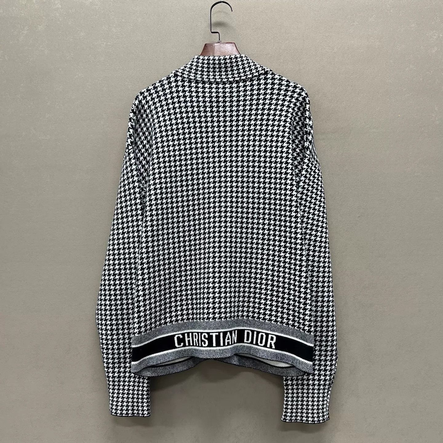 Dior Dior Houndstooth Logo Cashmere Zip S 99New cl01580 Size S / US 4 / IT 40 - 2 Thumbnail