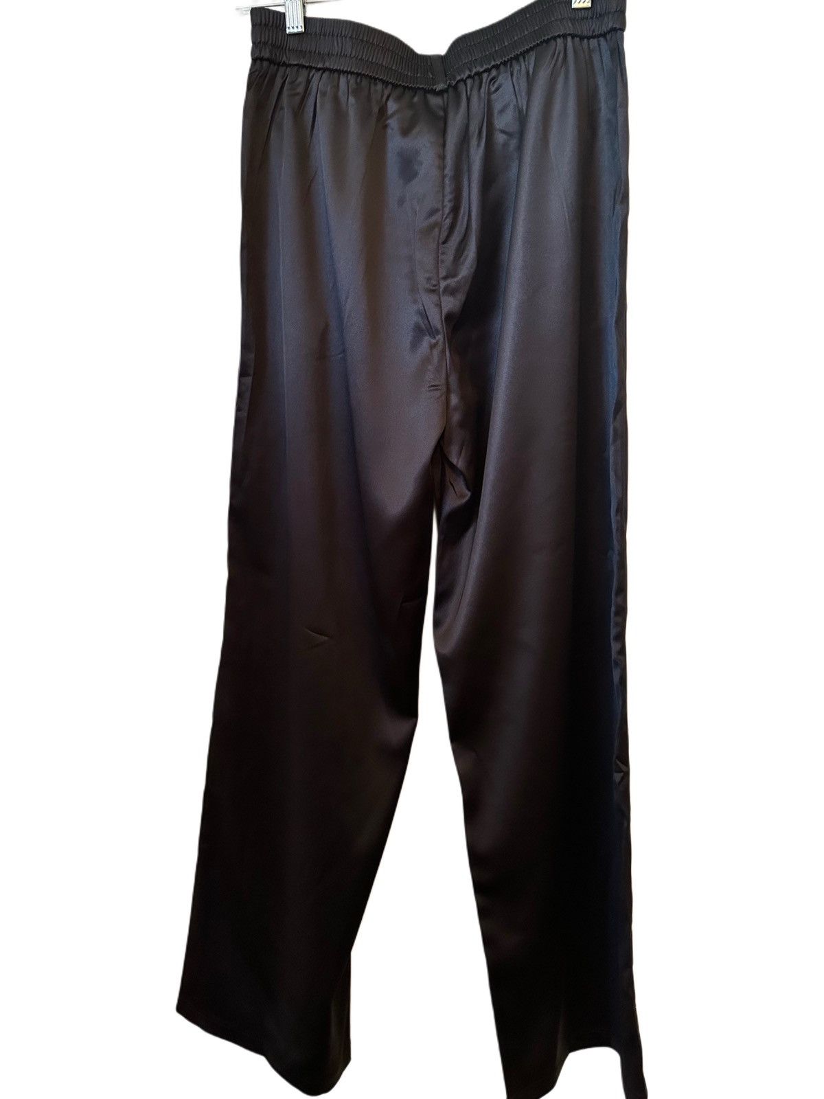 Other Women's Black Satin Wide Leg Dress Party Casual Pants Size 32" / US 10 / IT 46 - 5 Thumbnail