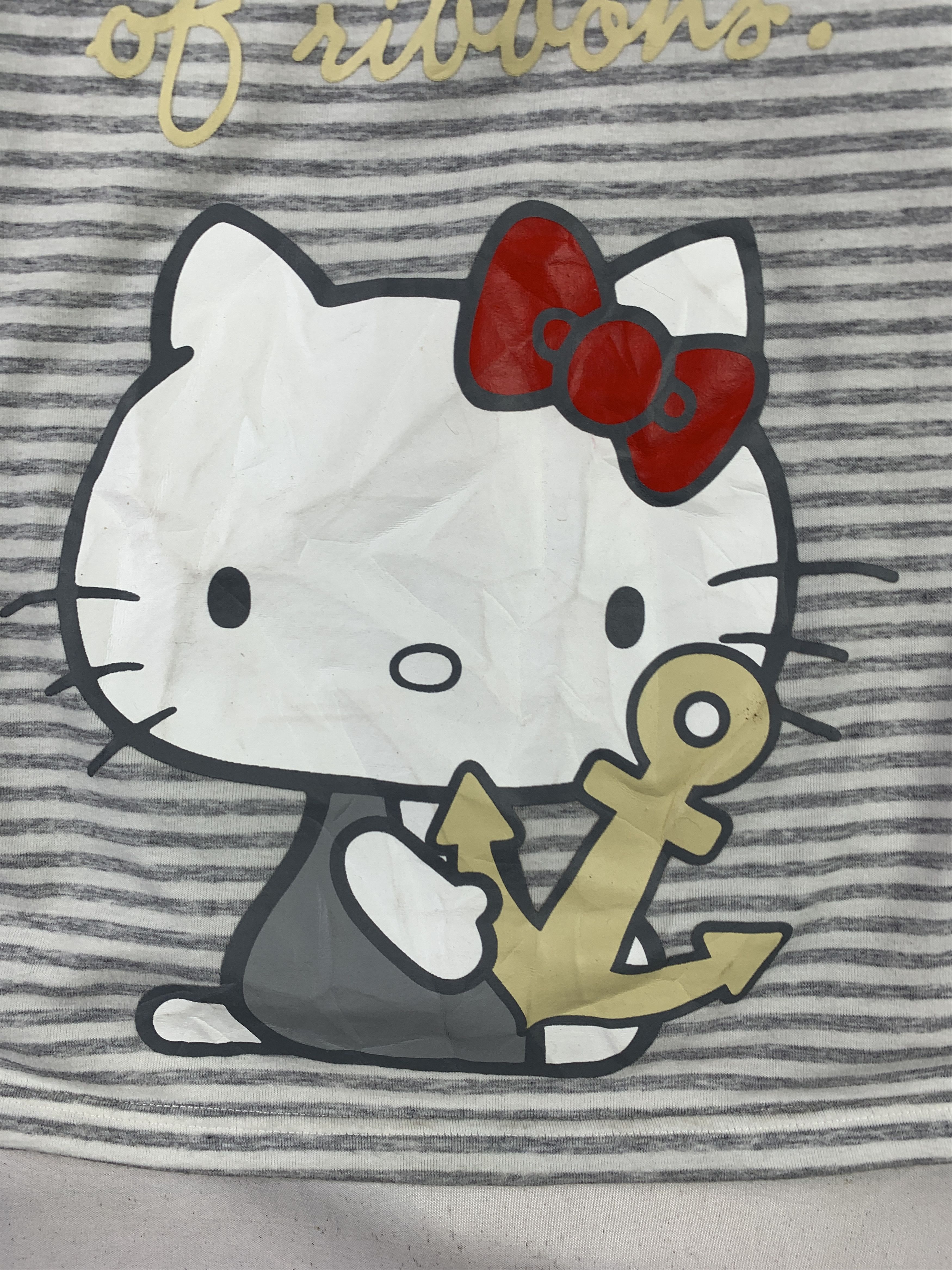 Anime Hello Kitty Stripes Big Naval Ribbon Tanktop Size S / US 4 / IT 40 - 2 Thumbnail