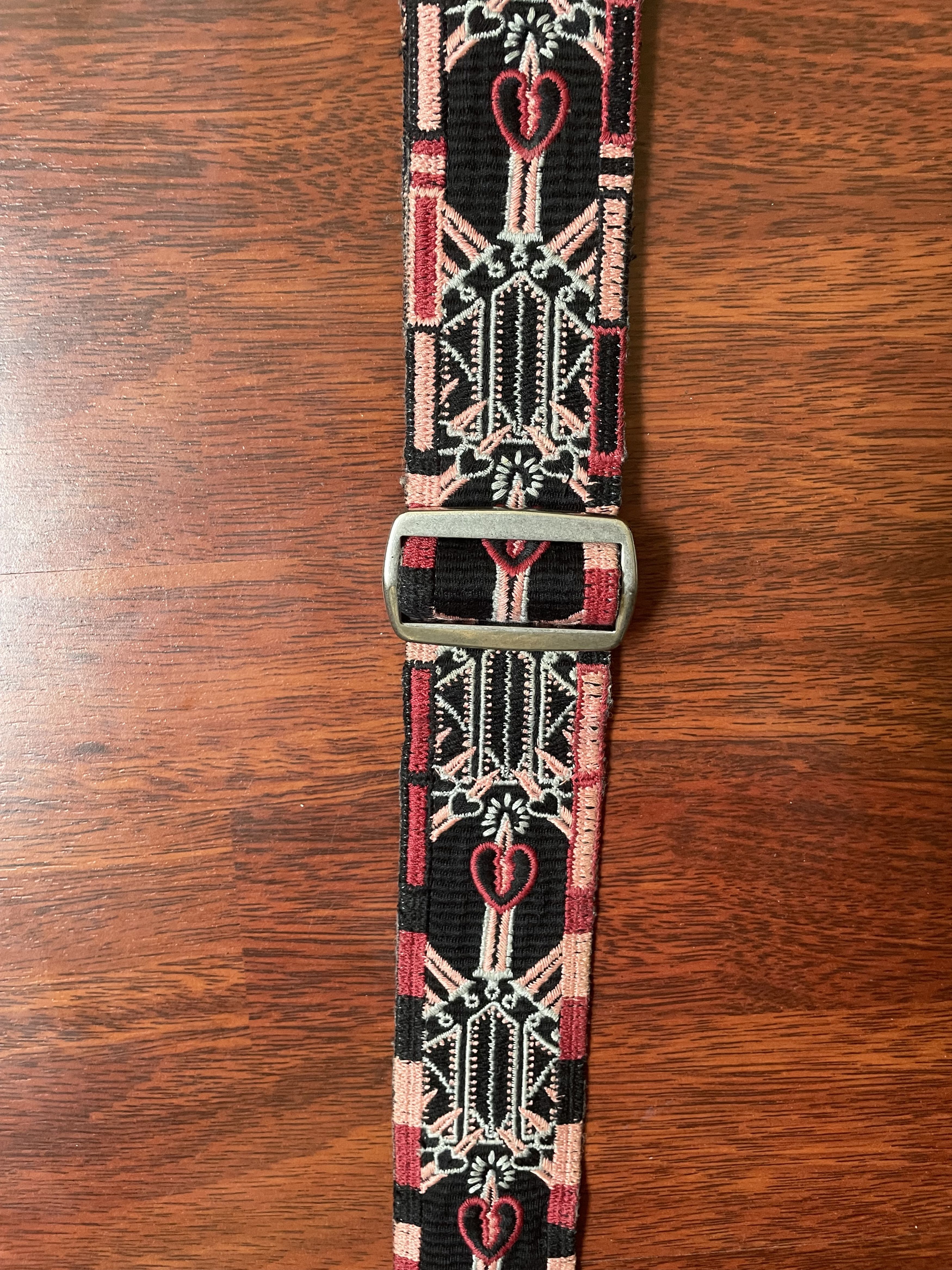 Valentino Canvas Loveblade Embroidered Rockstud Guitar Strap Size ONE SIZE - 2 Thumbnail