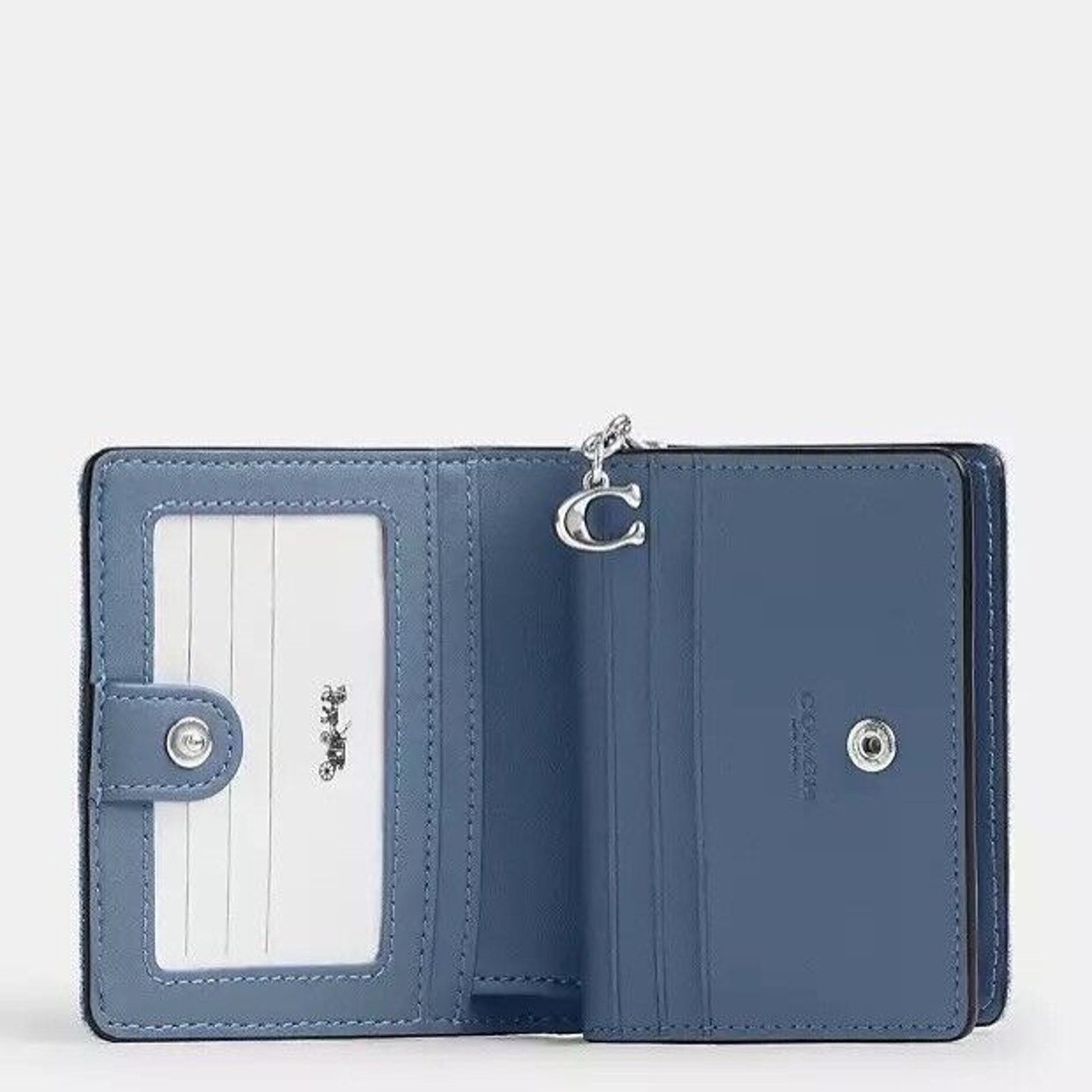 Coach NWT Coach CAP07 Snap Wallet In denim/Silver/Indigo Size ONE SIZE - 8 Thumbnail