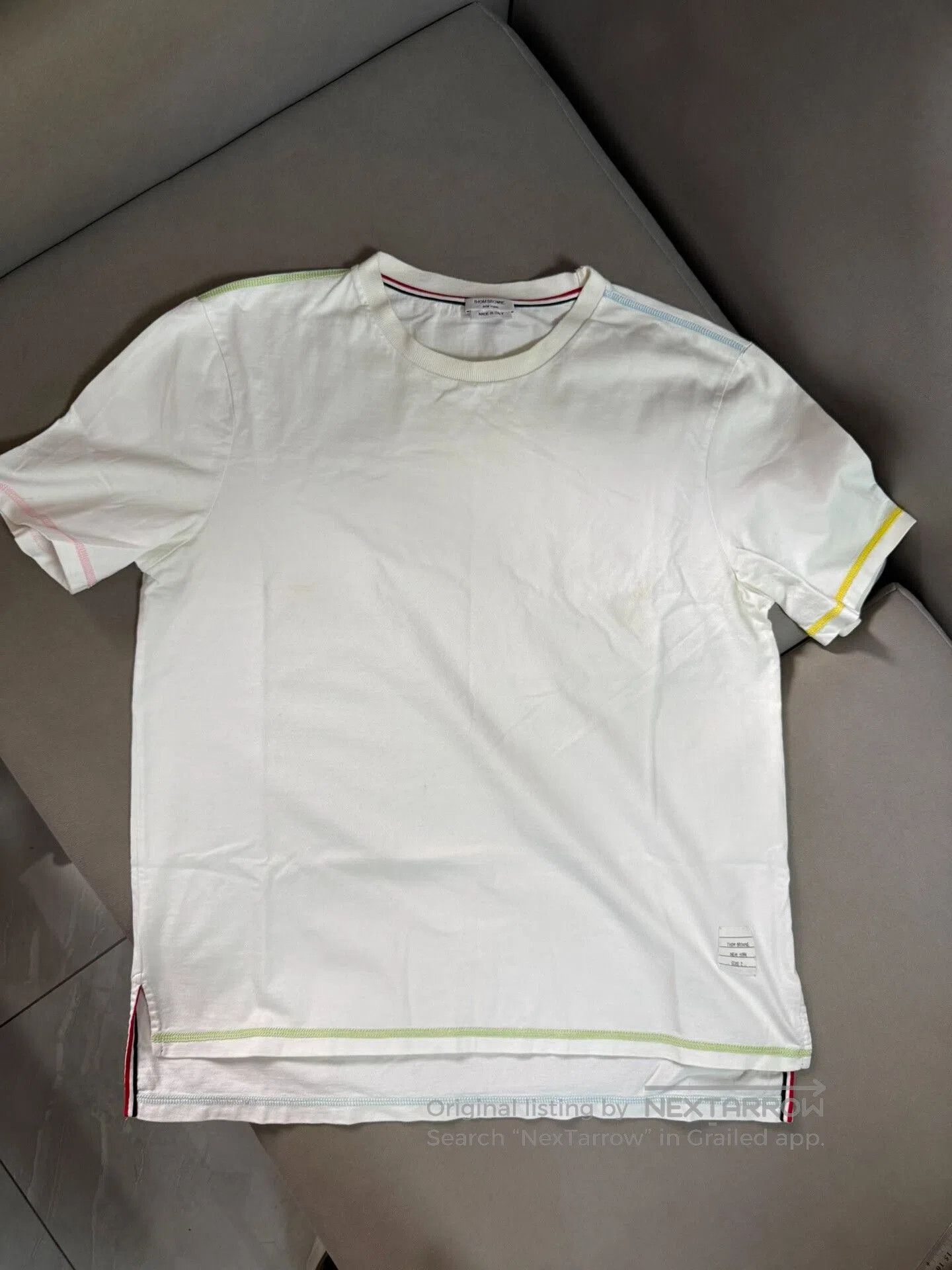 Thom Browne White Short Sleeve T.