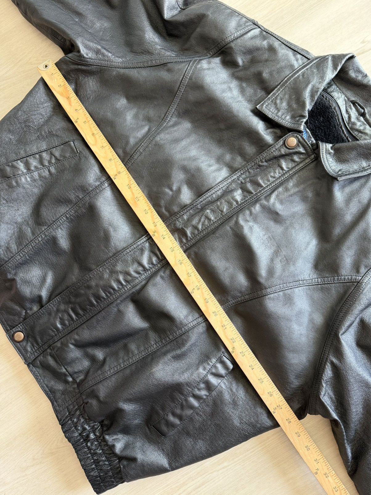 Vintage VTG USA Leather Houston Metro Safety Award Team Genuine 3XL Size US XXL / EU 58 / 5 - 5 Thumbnail