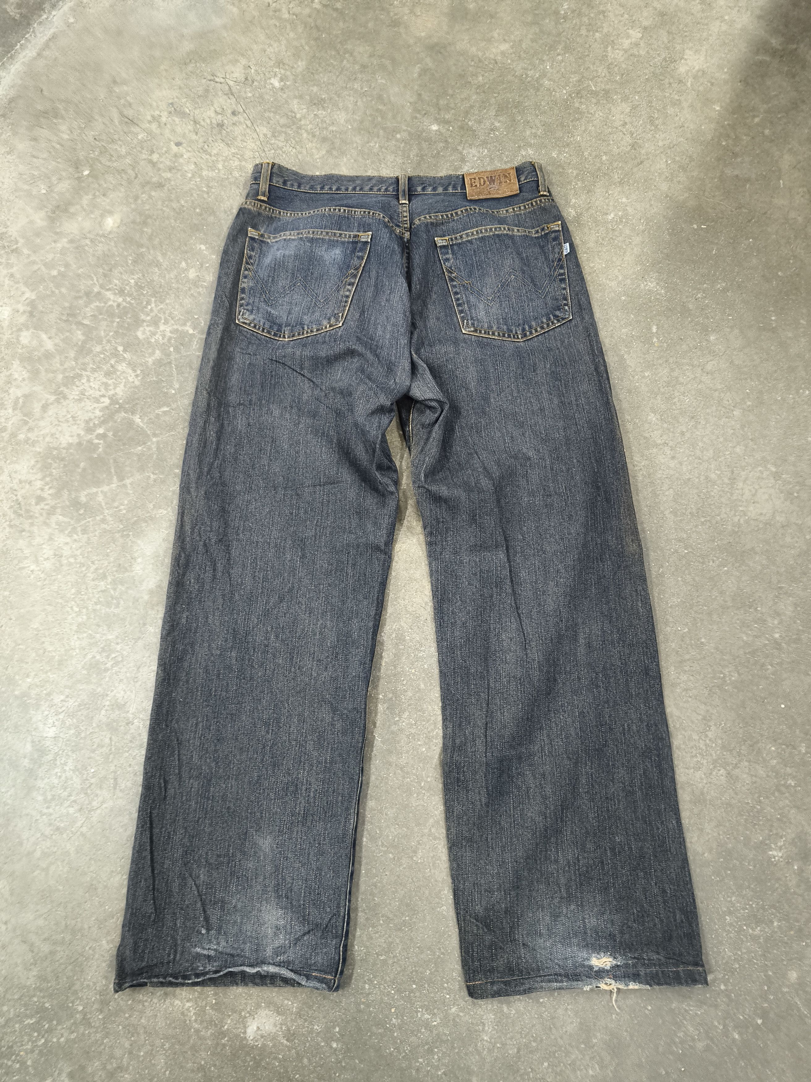 Beauty Beast 🔥Baggy🔥🔥 Vintage Edwin Jeans Baggy street fashion Size US 35 - 9 Thumbnail