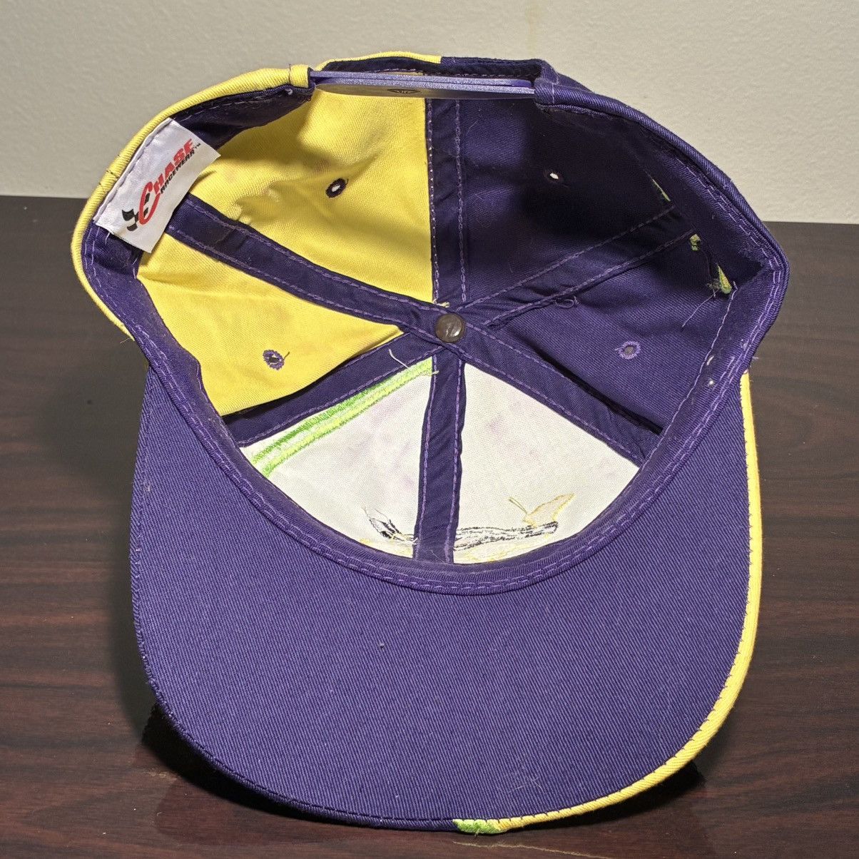 NASCAR Camel Joe nascar neon yellow and purple snap back hat Size ONE SIZE - 5 Thumbnail