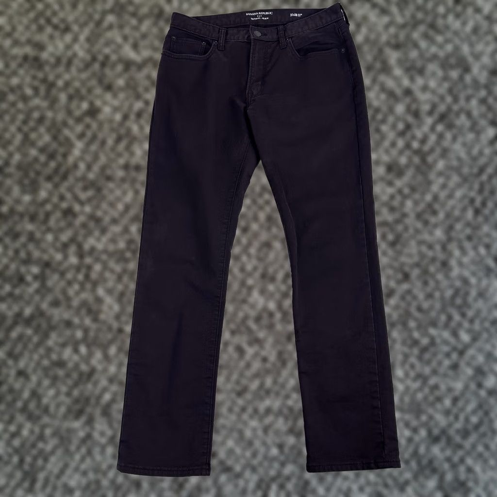 Banana Republic Banana Republic Travel Pants Mens 31x30 Purple Stretch Slim Fit Preppy Traveler Shirt? Size US 31 - 1 Thumbnail