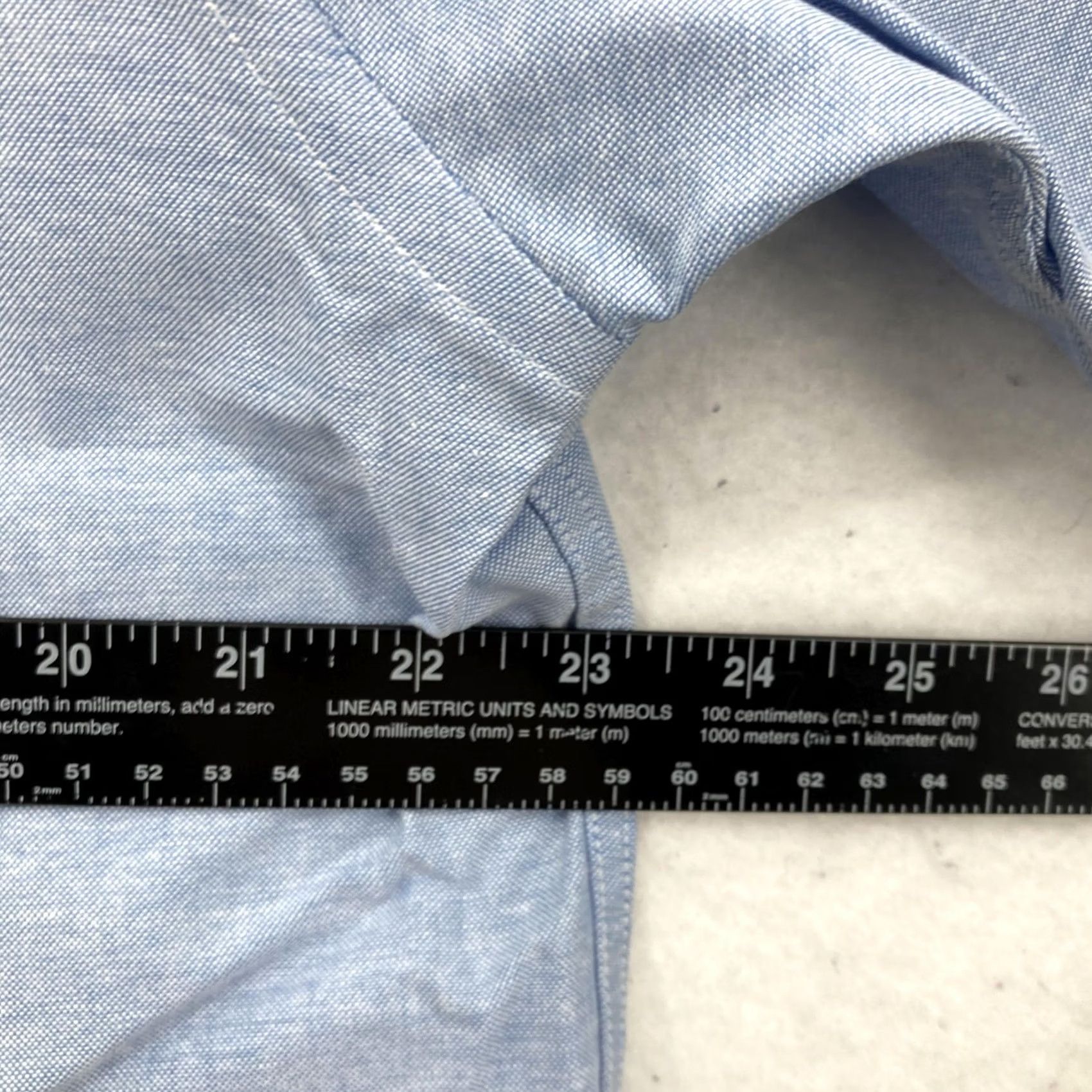 Croft & Barrow Croft & Barrow Shirt Mens 16 Oxford Button-Down Short-Sleeve Wrinkle Resistant Blue Button-Up S/S Casual Oxford Shirt Mens L Size US L / EU 52-54 / 3 - 7 Thumbnail