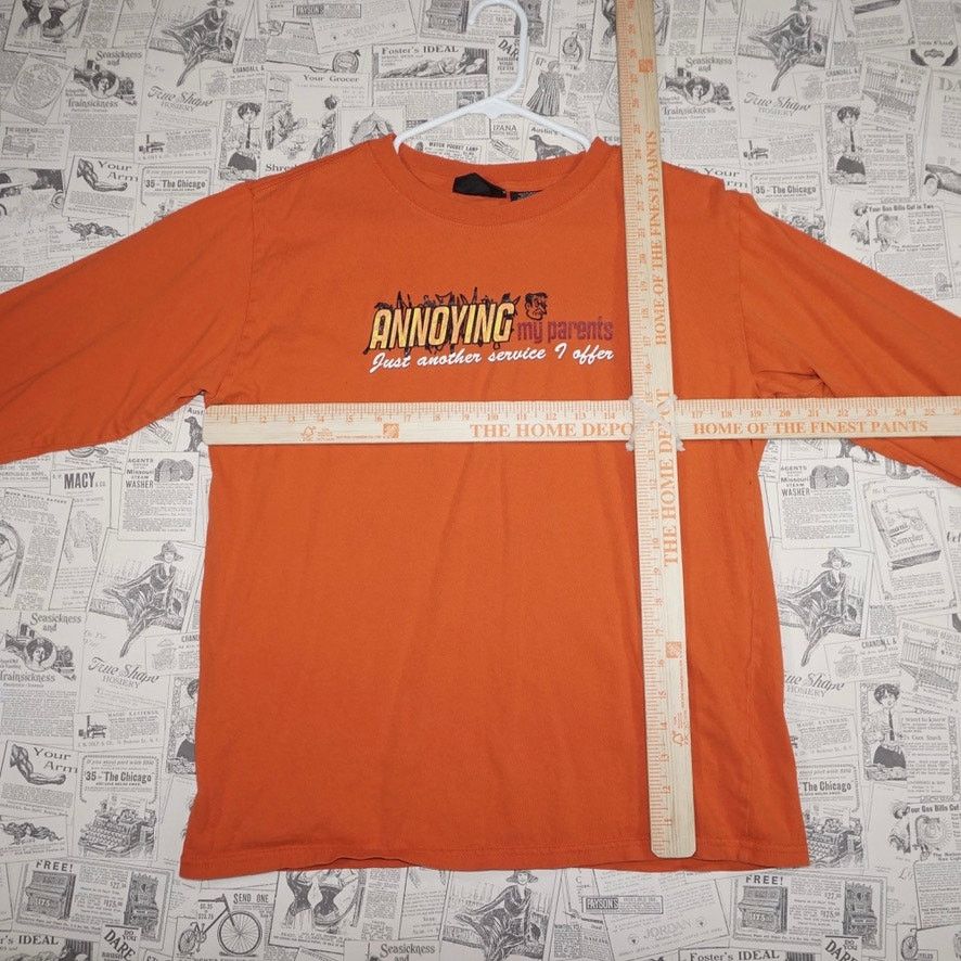 Vintage XL - Vintage Y2K no boundaries 2000s LS orange youth t-shirt Size US XL / EU 56 / 4 - 1 Thumbnail