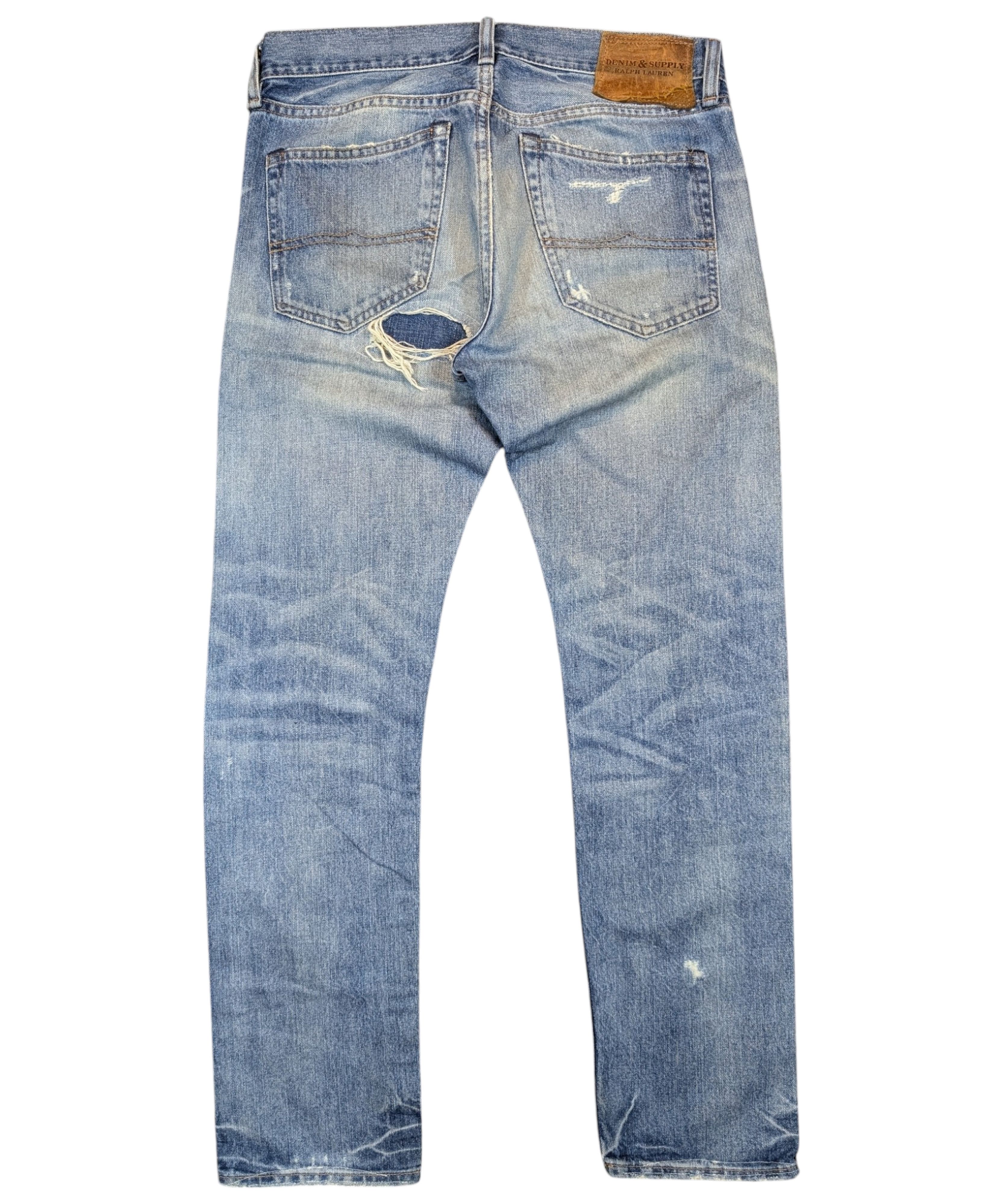 Denim & Supply Ralph Lauren Ralph Lauren Denim & Supply Washed Distressed Patched Jeans Size US 30 / EU 46 - 2 Thumbnail