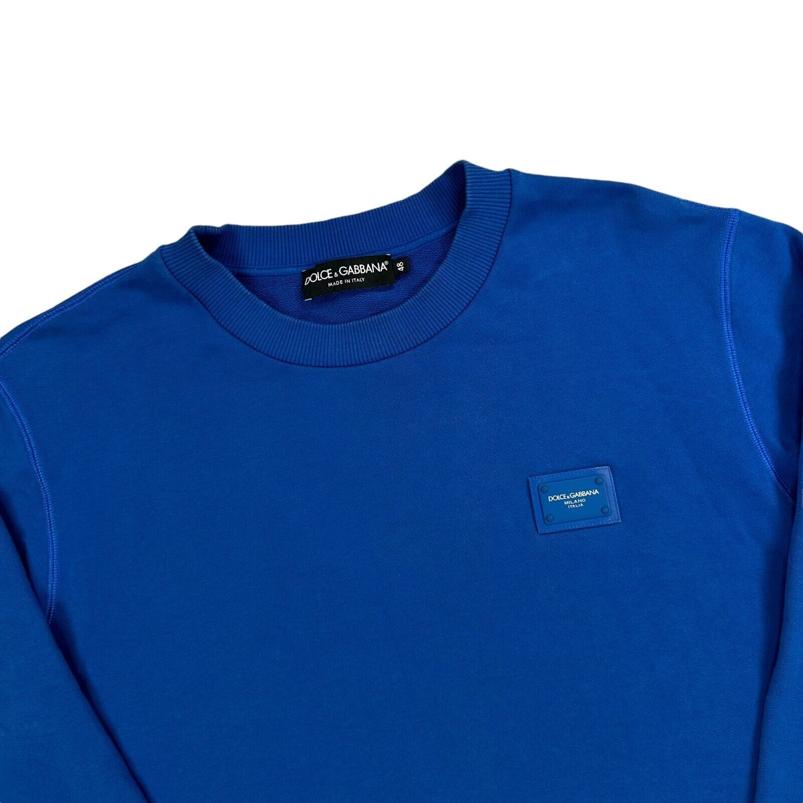 Dolce & Gabbana Dolce & Gabbana Size M Sweatshirt Blue on Blue Plaque Logo Size US M / EU 48-50 / 2 - 5 Thumbnail
