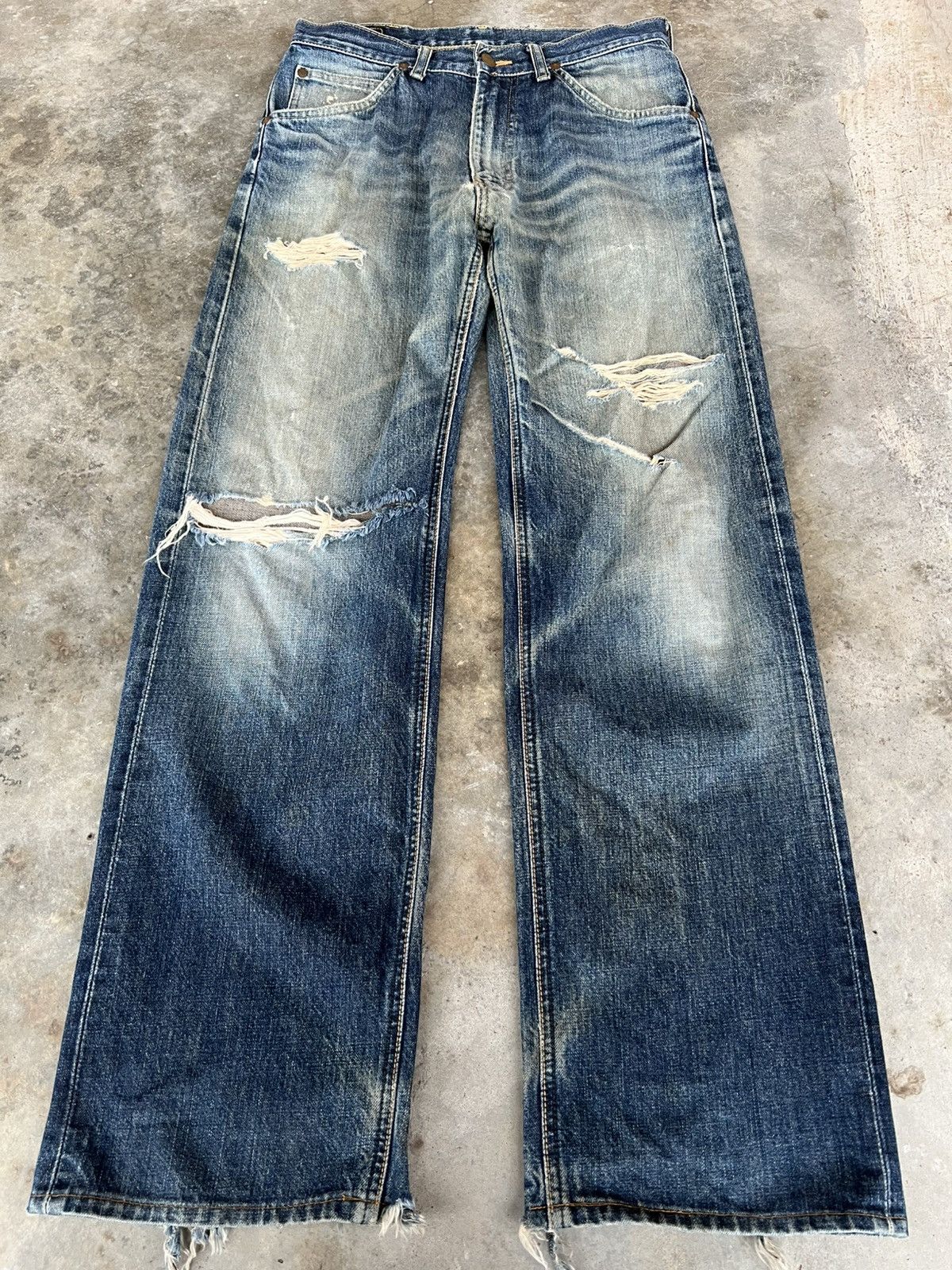 Vintage Lee Riders Sanforized Distress Jean