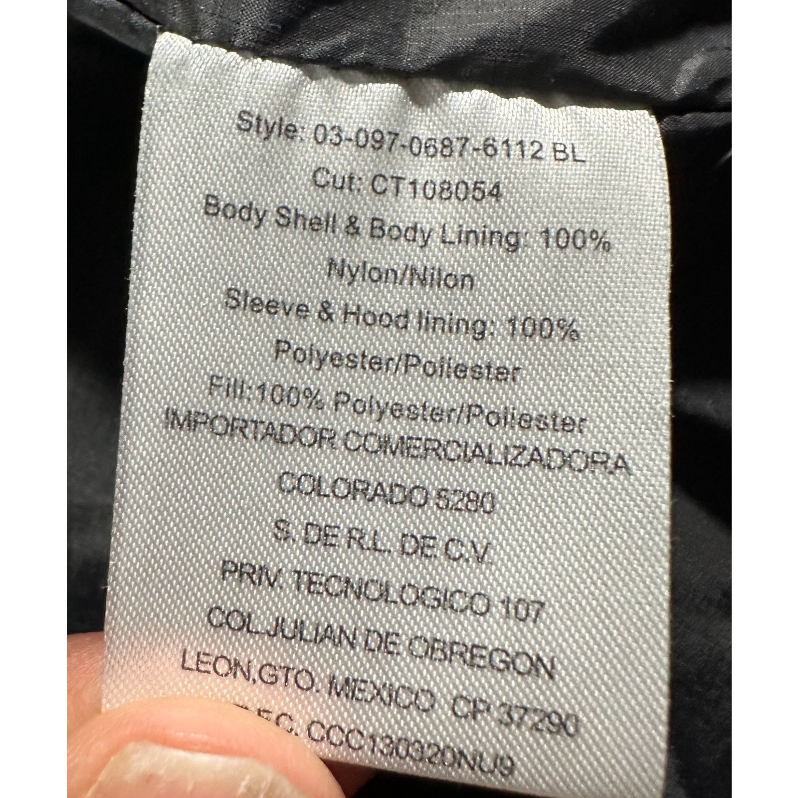 Roper Roper Mens Down Puffer Hooded Jacket Coat Mens Large Black Size US L / EU 52-54 / 3 - 9 Thumbnail