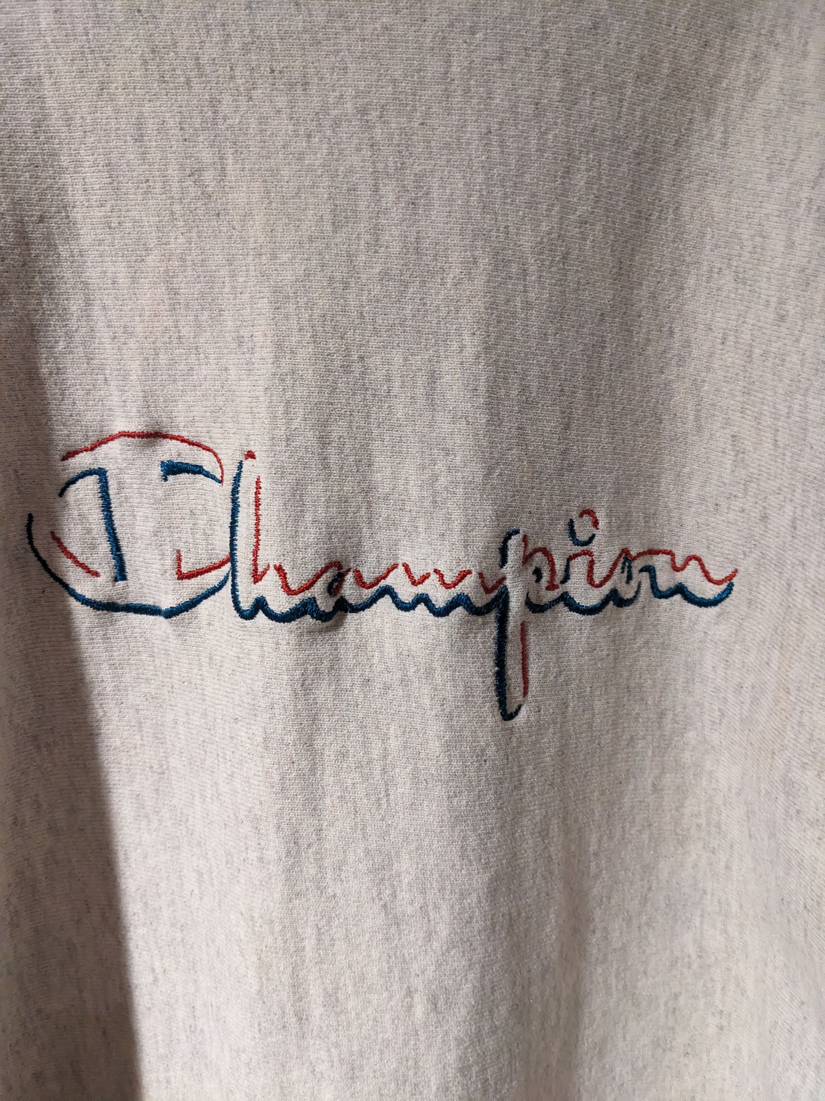 Champion × Vintage Vintage 90s Champion Spell Out Logo Reverse Weave Sweatshirt Size US L / EU 52-54 / 3 - 2 Thumbnail