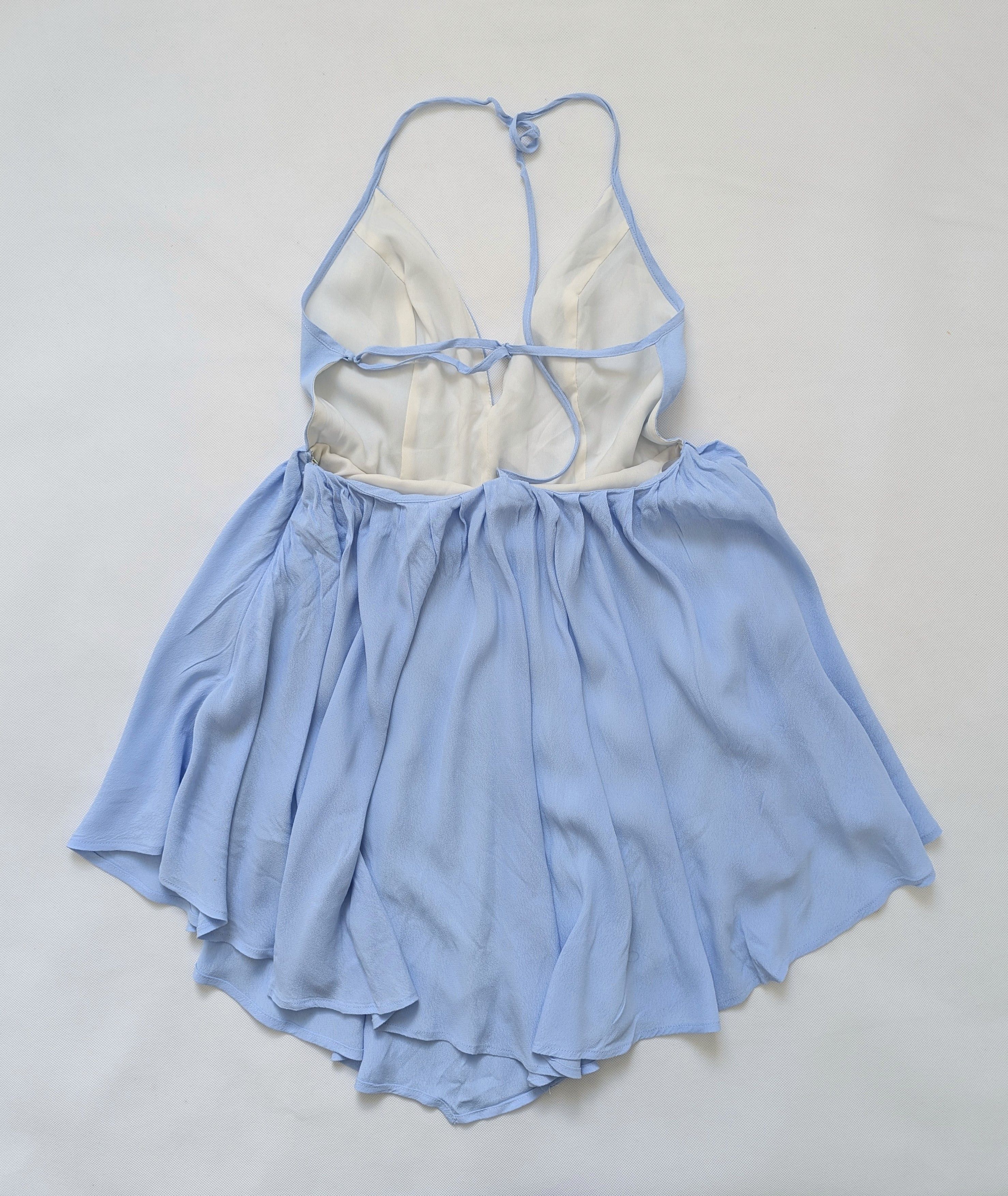 NBD Light blue backless NBD mini dress flared side zipper y2k Size M / US 6-8 / IT 42-44 - 7 Thumbnail