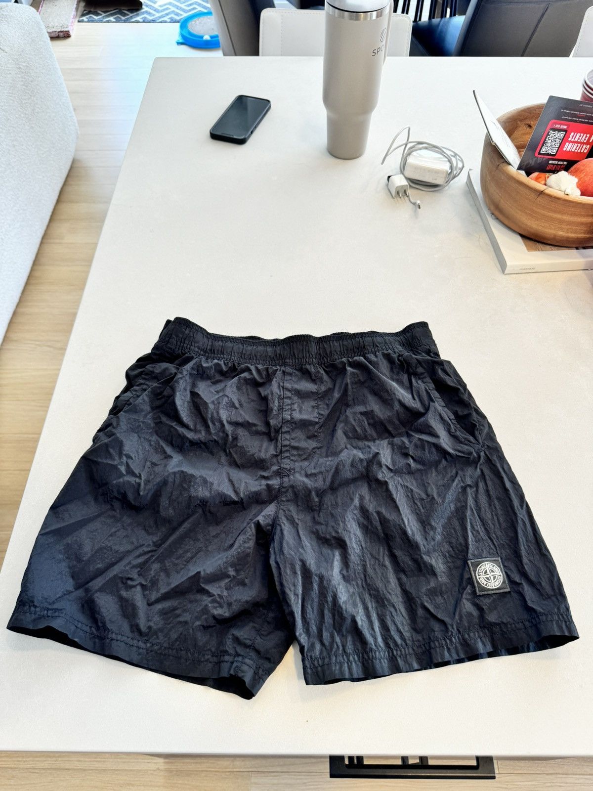 Stone Island Stone Island Black Nylon Swim Shorts Size US 30 / EU 46 - 1 Thumbnail