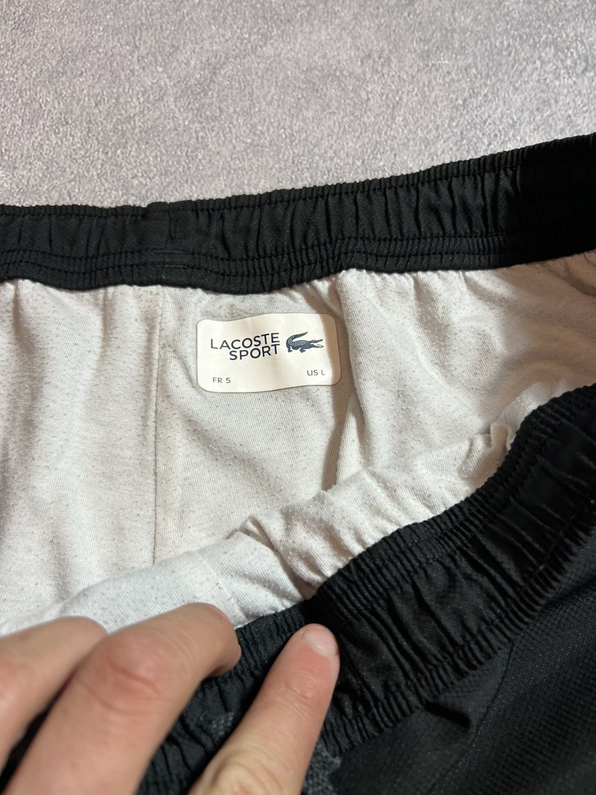 Lacoste Lacoste vintage tracksuit black hype Y2K Drill Swag Pants🖤 Size US 33 - 7 Thumbnail