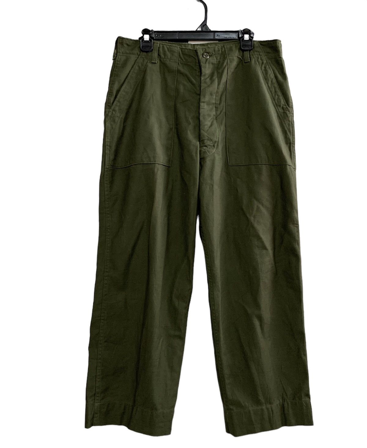 image of Military x USN Vintage 70’S Fatigue Trousers, Cotton Sateen, Og-107 Pant, Men's (Size 33)