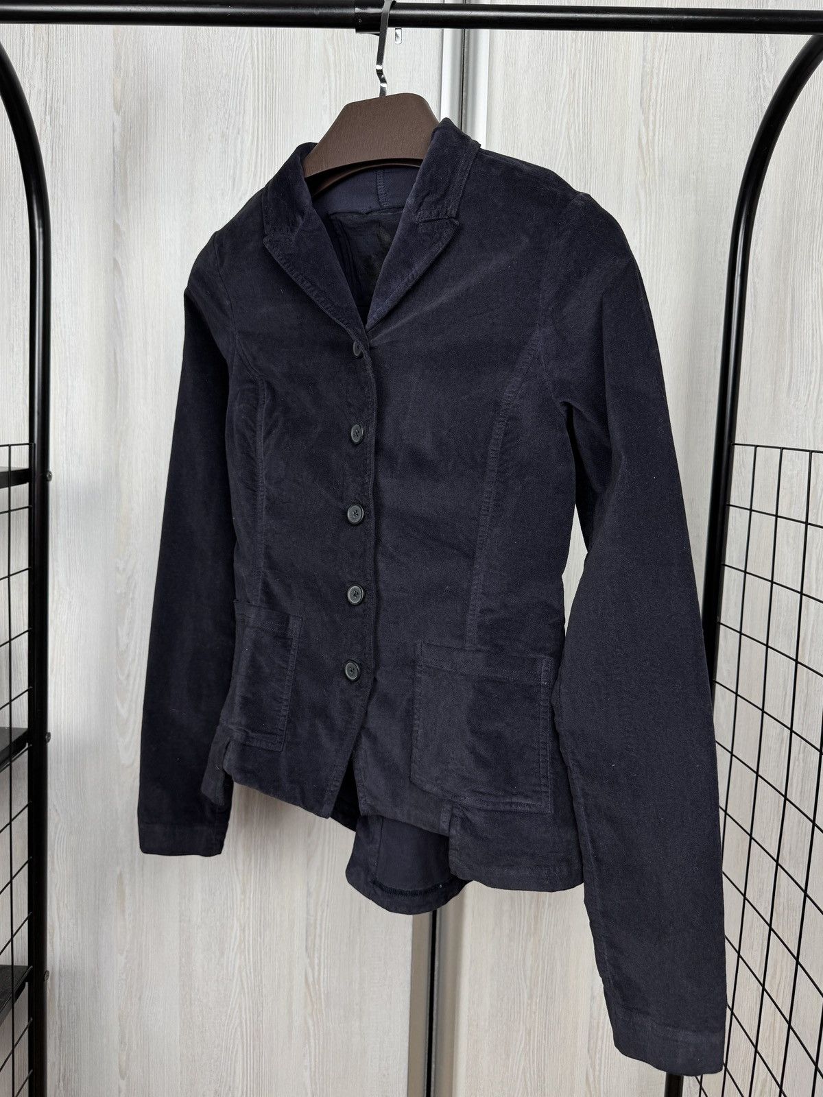 Rundholz Rundholz Black Label navy blue velour velvet blazer Size XS / US 0-2 / IT 36-38 - 5 Thumbnail