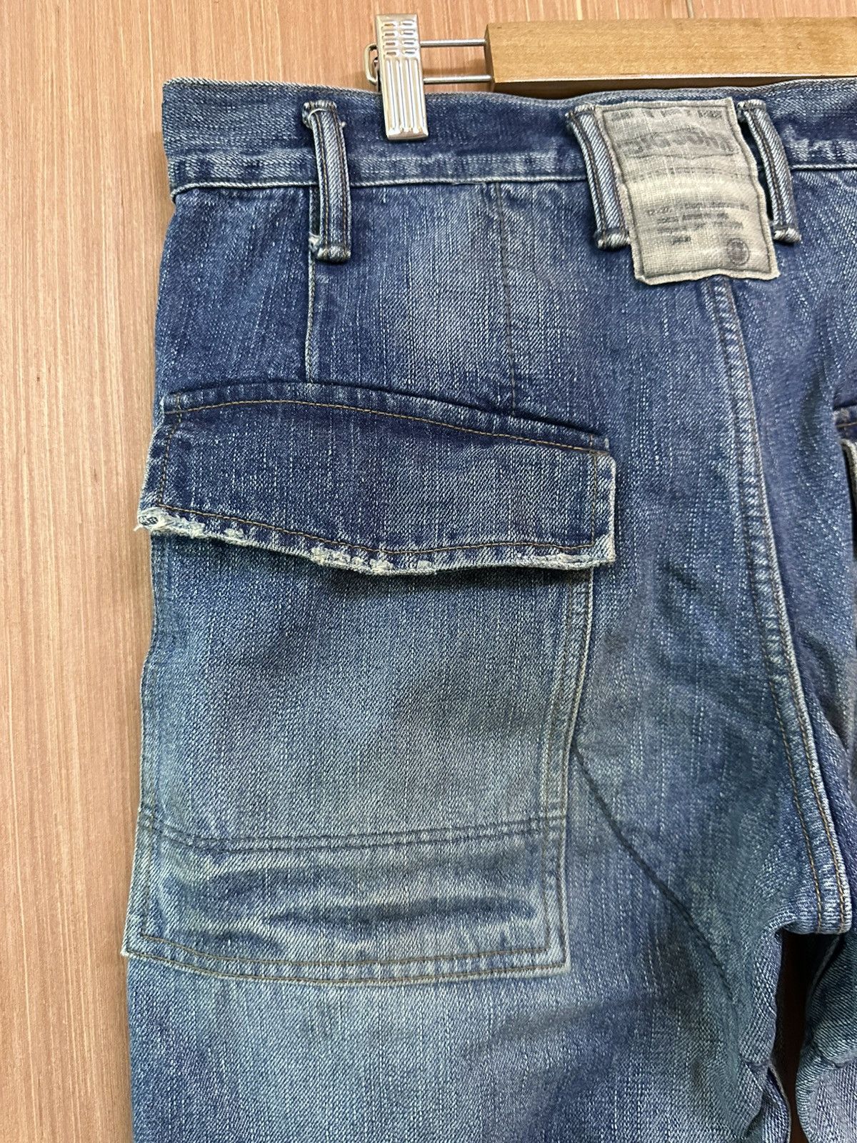 Big John Vintage Big John Double Knee Distressed Denim Size US 34 / EU 50 - 6 Thumbnail