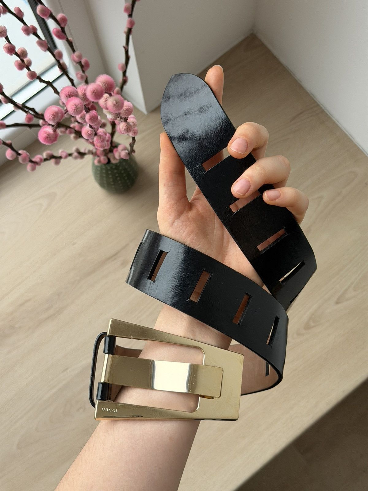 Gucci Gucci Black Patent Buckle Belt Size ONE SIZE - 5 Thumbnail