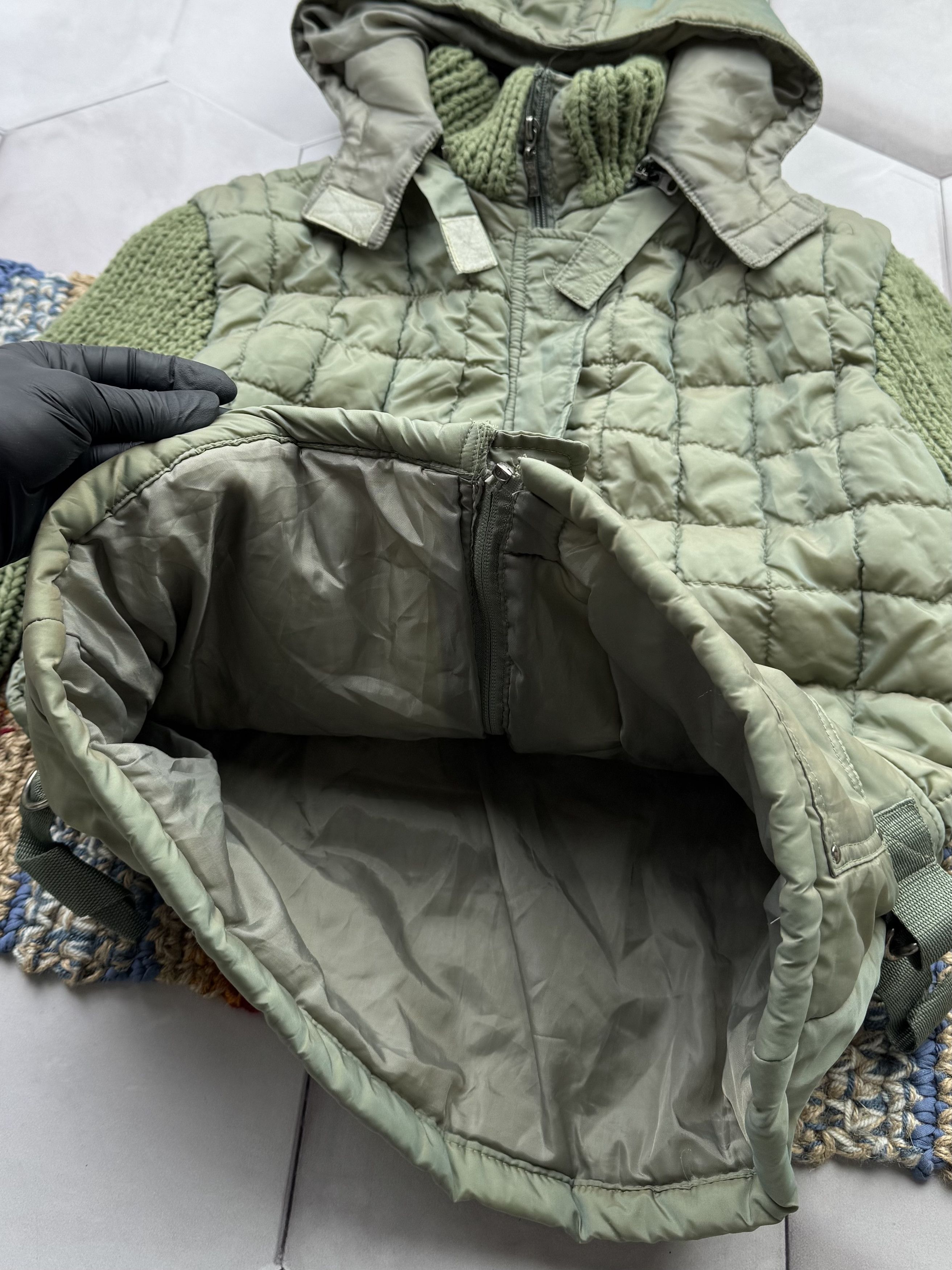 Japanese Brand Vintage Hooded Cropped Jacket With Knitted Sleeve Size M / US 6-8 / IT 42-44 - 5 Thumbnail