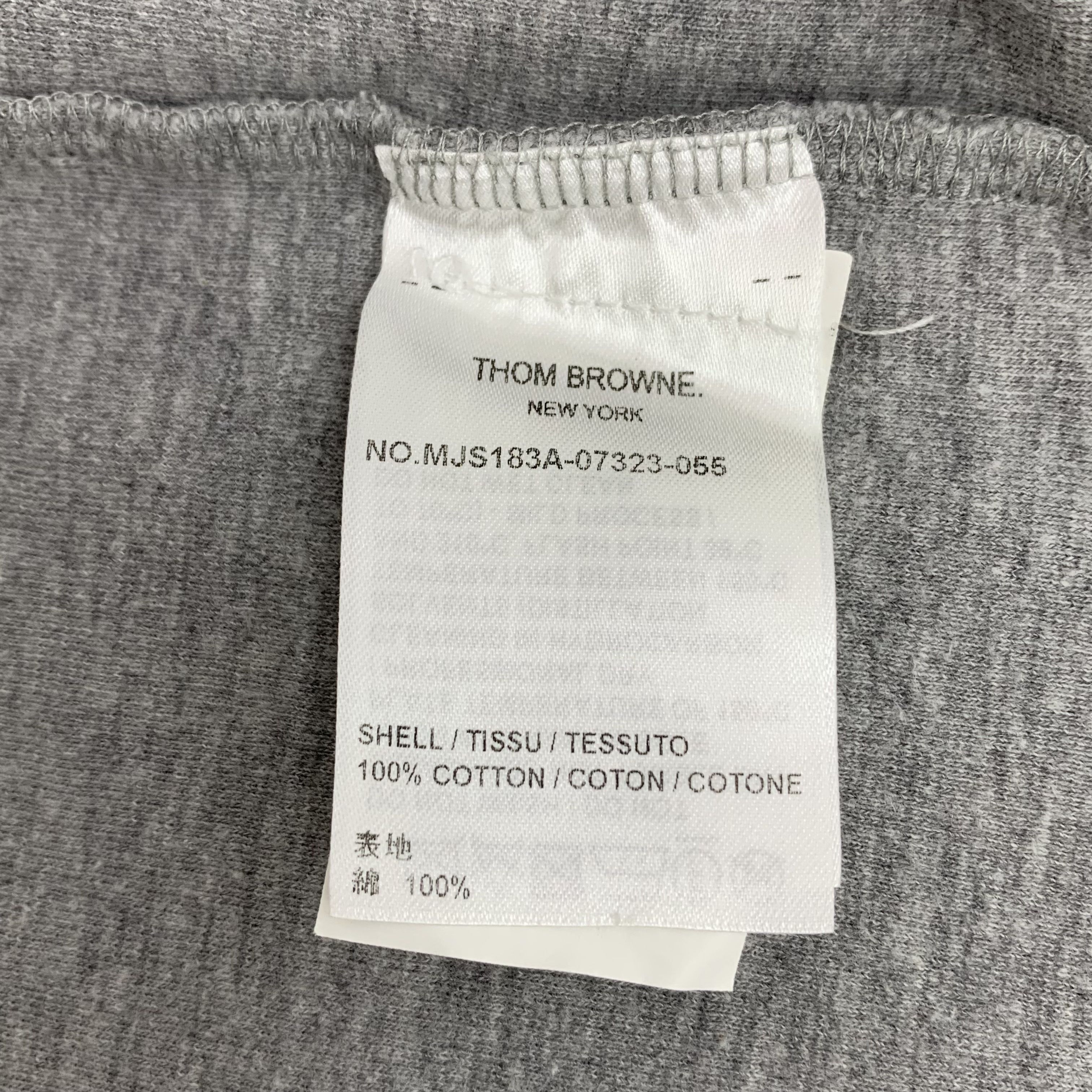 Thom Browne Thom Browne Pocket Stripe Cotton T-Shirt Grey (L) Size US L / EU 52-54 / 3 - 7 Thumbnail