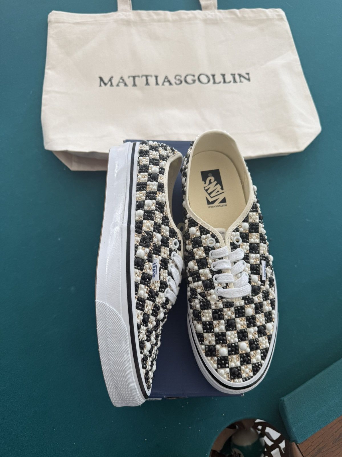 Vans Vans Authentic LX Mattias Gollin Autentiche Checkerboard Size US 10.5 / EU 43-44 - 3 Thumbnail