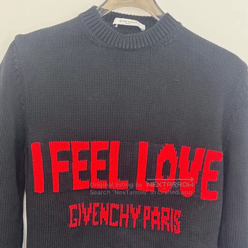 Givenchy Givenchy Black Distressed Logo Destroyed Knit Sweater Size US XS / EU 42 / 0 - 3 Thumbnail