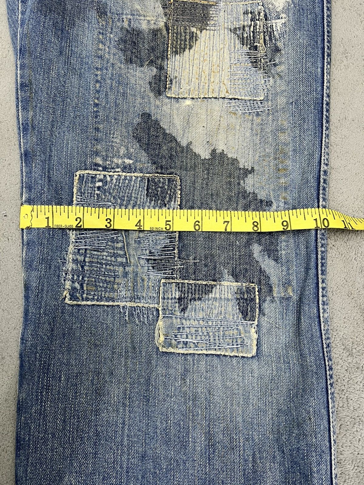 MasterPiece × Vintage ARCHIVE💥MASTERPIECE RECONSTRUCTED DOUBLE KNEE DENIM Size US 35 - 14 Thumbnail