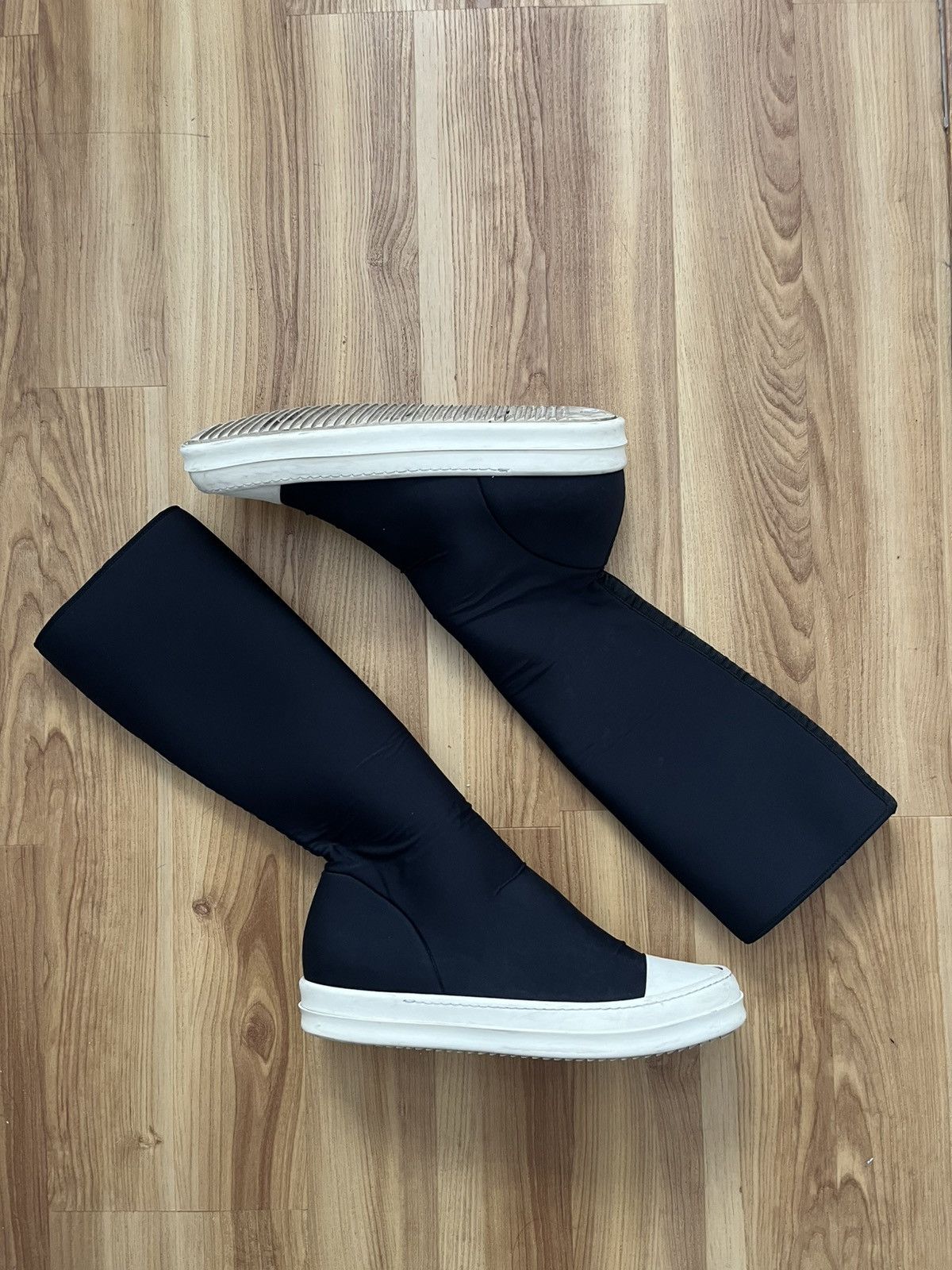 Rick Owens Drkshdw Rick Owens Sock Ramone Neoprene Scuba High Black Size US 11 / EU 44 - 1 Thumbnail