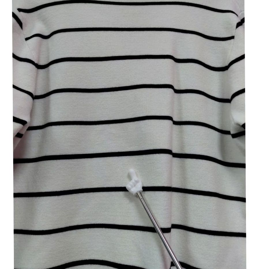 Ann Taylor NWT Ann Taylor Striped Cardigan White Black Knit Button-Up Long Sleeve Size M Women Mens Girls Size M / US 6-8 / IT 42-44 - 3 Thumbnail