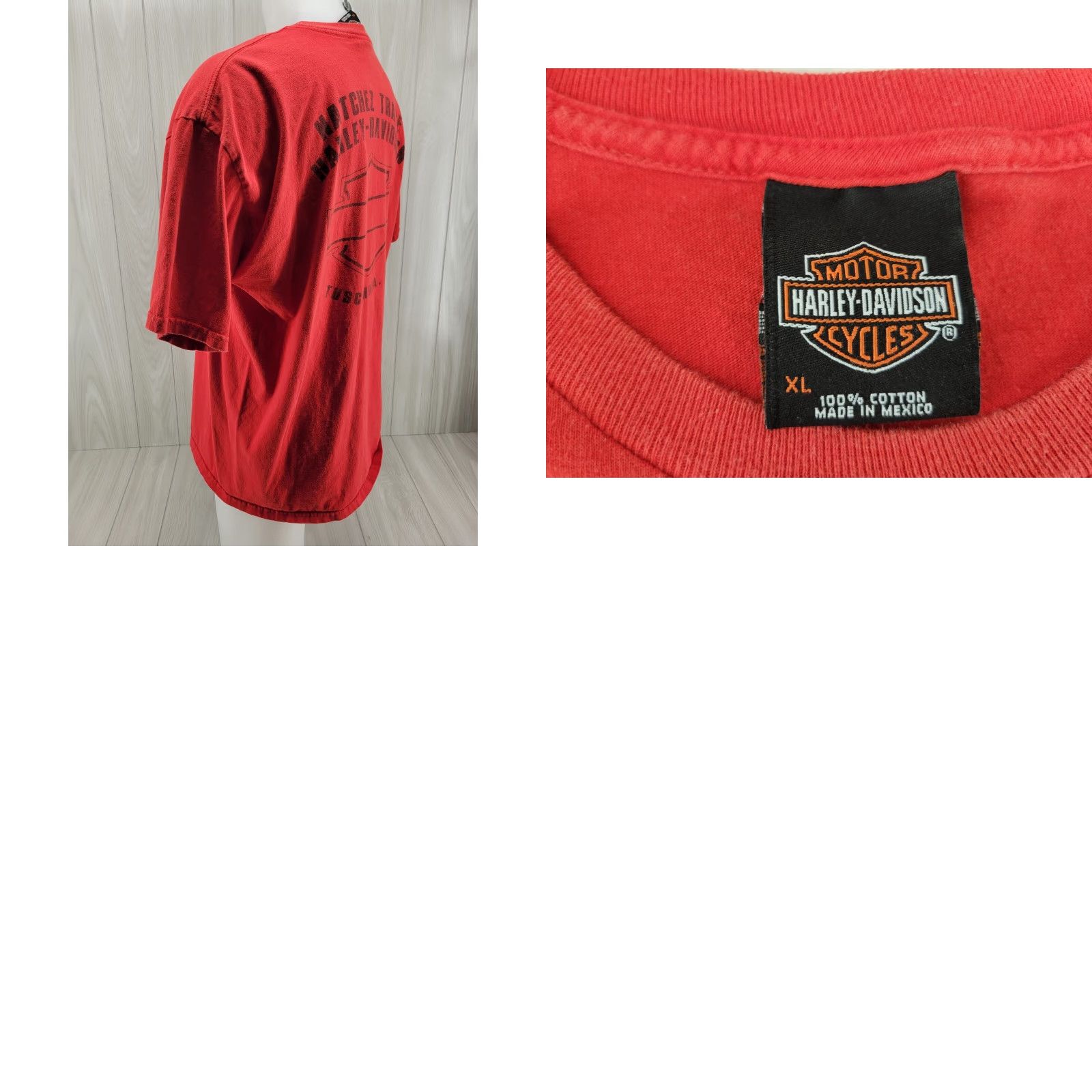 Harley Davidson Harley-Davidson T-Shirt Mens XL Red Short Sleeve Crew Neck Graphic Print Logo Vintage: No, Natchez Trace, Tuscumbia, Alabama Theme Biker, Motorcycle Size US XL / EU 56 / 4 - 9 Thumbnail