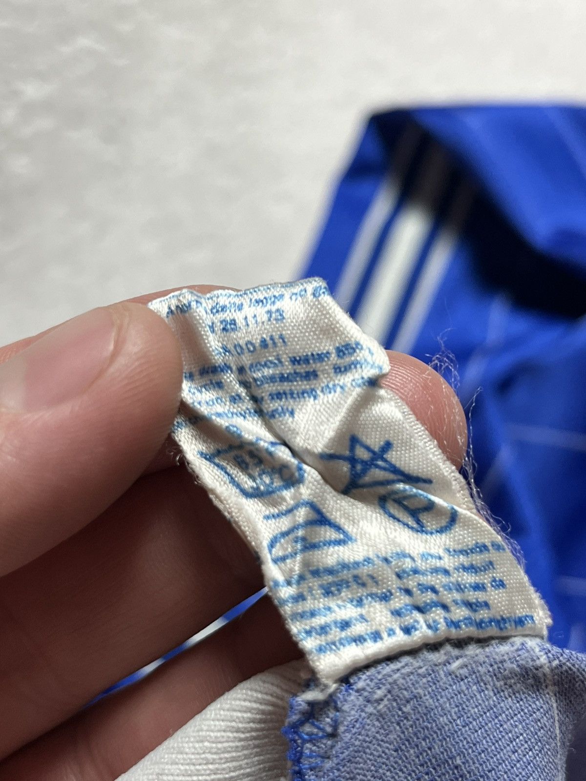 Adidas × Vintage Vntg Adidas Ventex Jersey Made in Tunisia Blue Striped Shirt Size US L / EU 52-54 / 3 - 12 Thumbnail