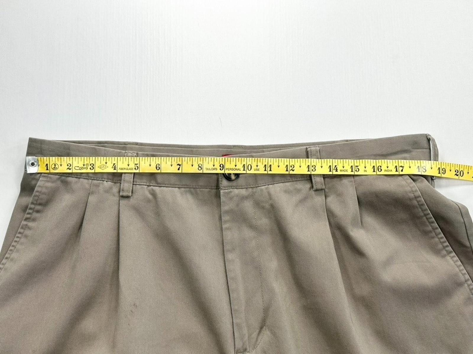 Merona Merona 100% Cotton Pleated Chinos Khaki Men's 38/34 Size US 38 / EU 54 - 4 Thumbnail