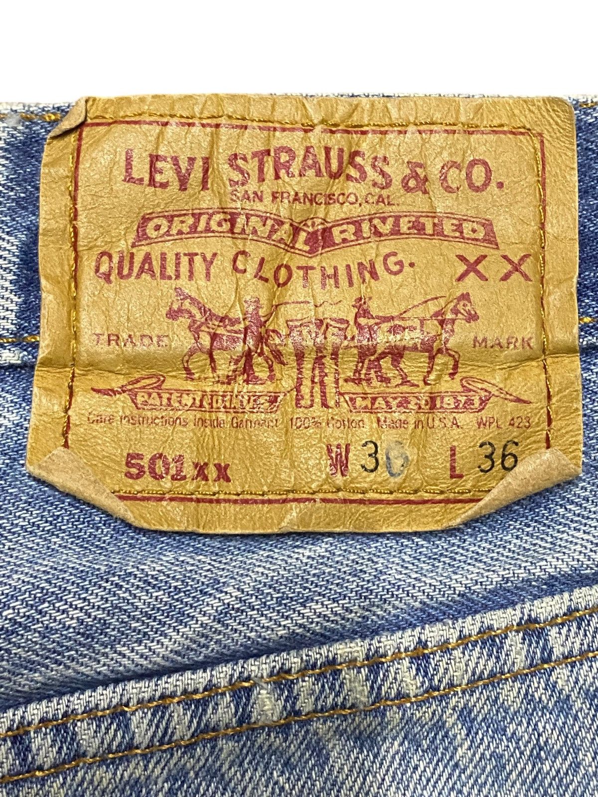 Levi's Vintage Levis 501 90’s Faded Wash Distressed Loose Jeans Size US 34 / EU 50 - 11 Thumbnail