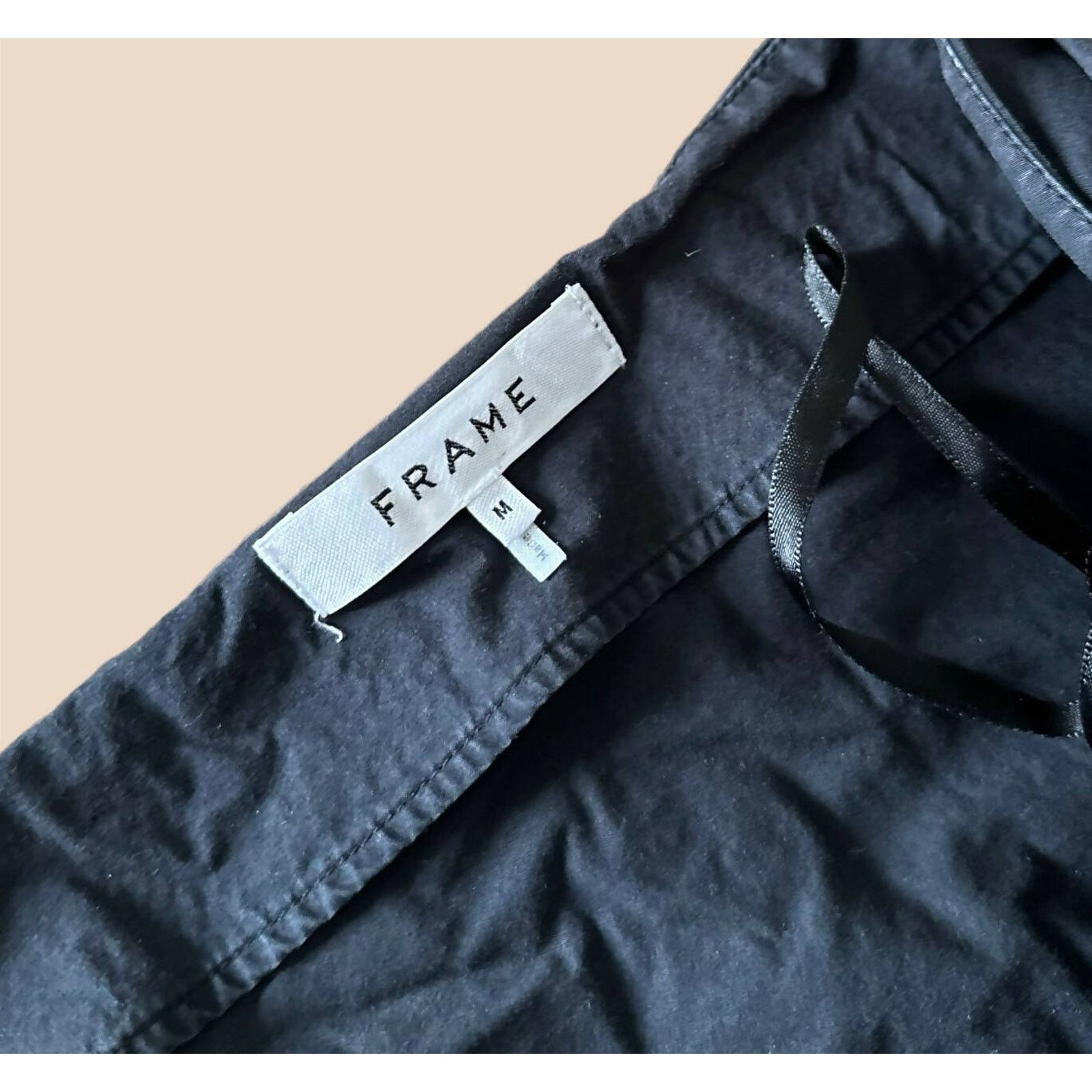 Frame FRAME Black One Shoulder Long Sleeve Cotton Blouson Top Sz M Size M / US 6-8 / IT 42-44 - 5 Thumbnail