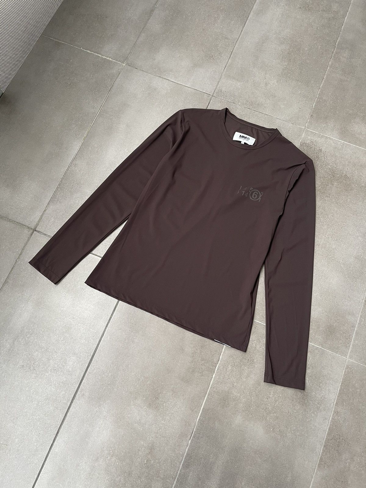 Maison Margiela !DS! SS23 Maison Margiela Printed Logo Chocolate Long Sleeve Size US M / EU 48-50 / 2 - 11 Thumbnail