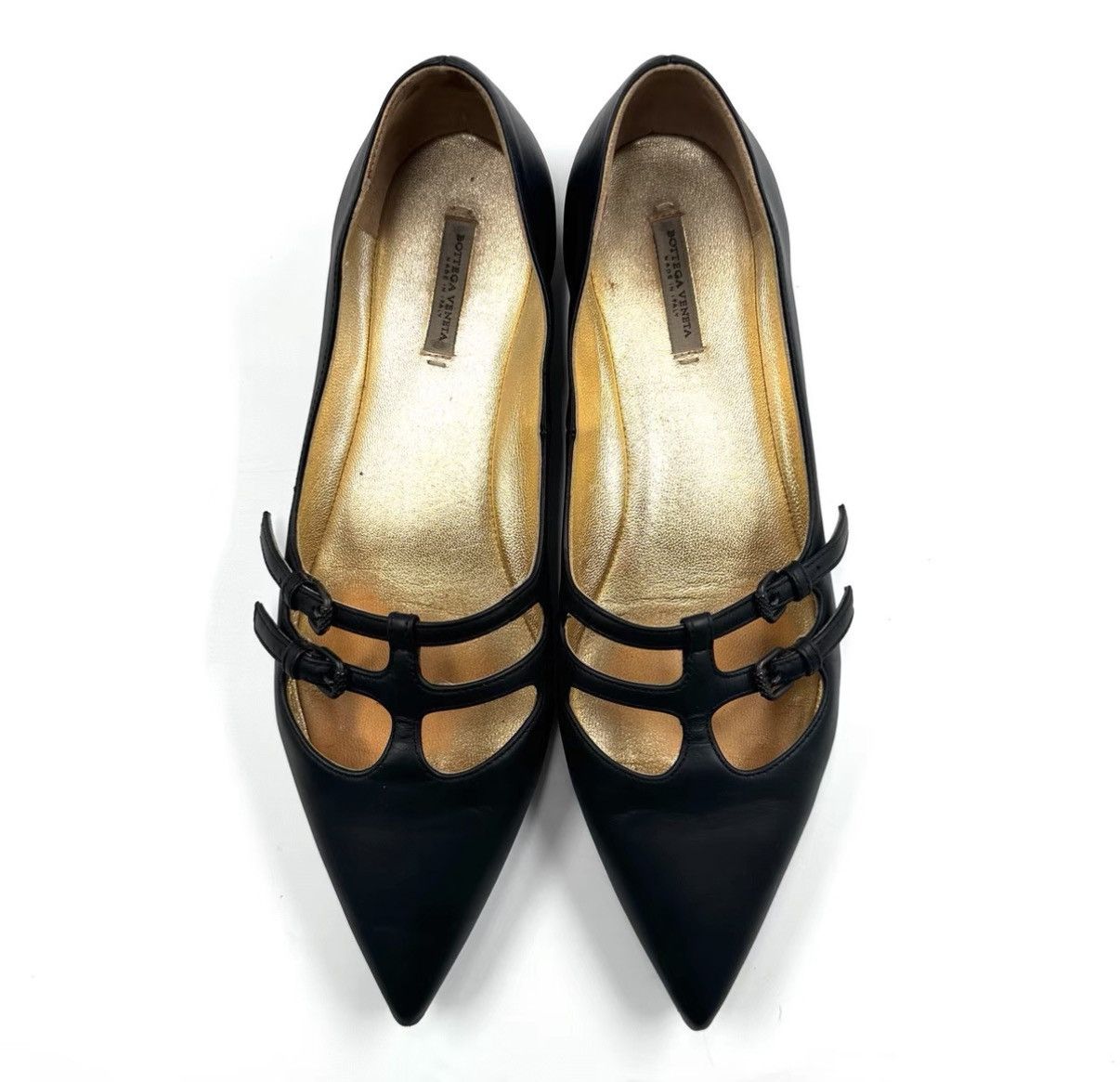 Bottega Veneta Bottega Veneta Black Pointed Toe Flats K12 Size US 6 / IT 36 - 2 Thumbnail