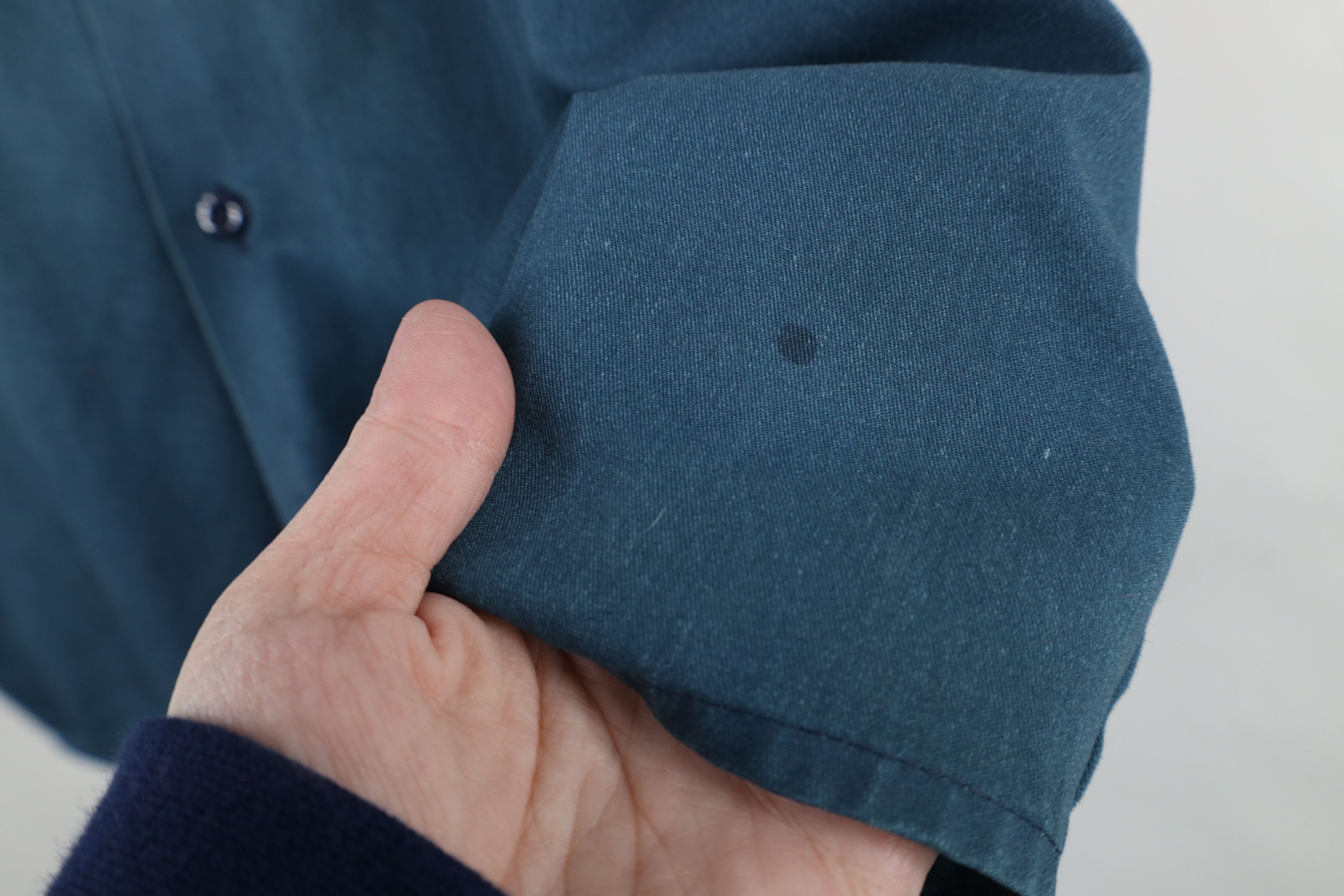 Dickies × Vintage Vintage 90s Dickies Thrashed Workwear Button Shirt Teal USA Size US M / EU 48-50 / 2 - 7 Thumbnail