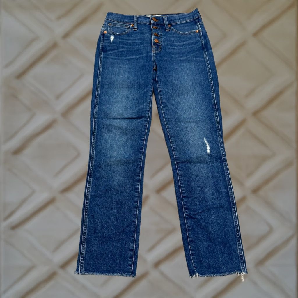 Madewell Madewell Jeans Skinny Denim 10" High Rise Womens 26 Blue Button Fly 5-Pocket Size 26" / US 2 / IT 38 - 1 Thumbnail