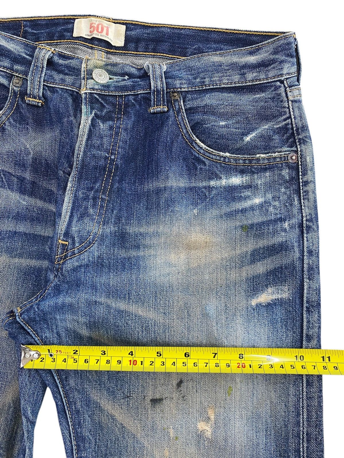 Levi's Levi’s 501 Mud Wash Whiskered Style Straight Leg Jeans Size US 30 / EU 46 - 7 Thumbnail