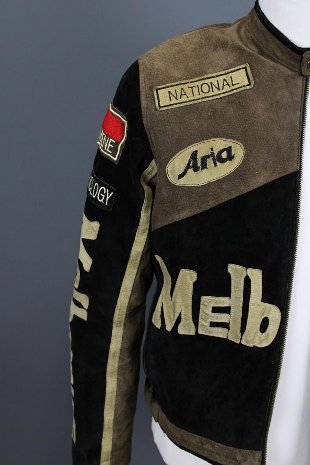Designer Melbourne Racing Benzene Leather Biker Jacket Size 48 Size US M / EU 48-50 / 2 - 5 Thumbnail