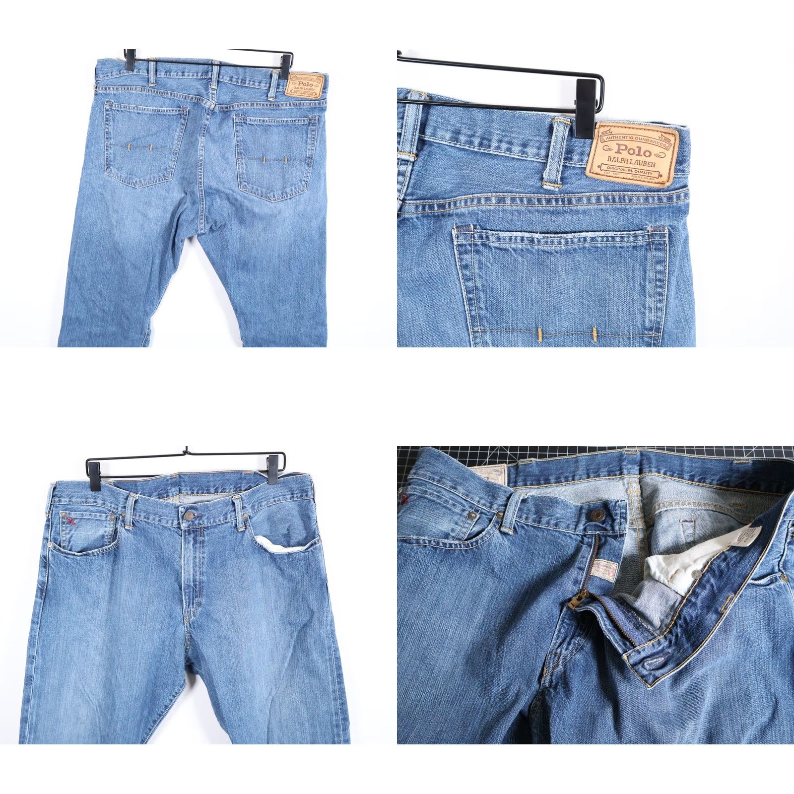 Polo Ralph Lauren VINTAGE Polo Ralph Lauren Jeans Men 38 x 25 Blue Denim Straight Leg 90s Hipster Retro Casual Mens Size US M / EU 48-50 / 2 - 9 Thumbnail