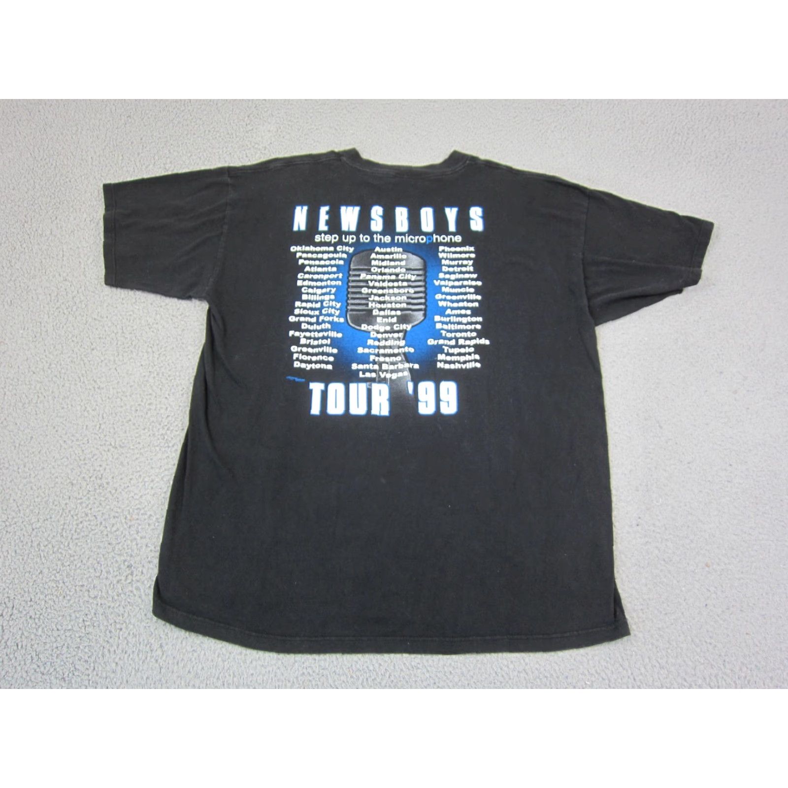 Tultex VINTAGE tultex Shirt Mens 2XL Black 90s Newsboys Tour Microphone Size US XXL / EU 58 / 5 - 6 Thumbnail