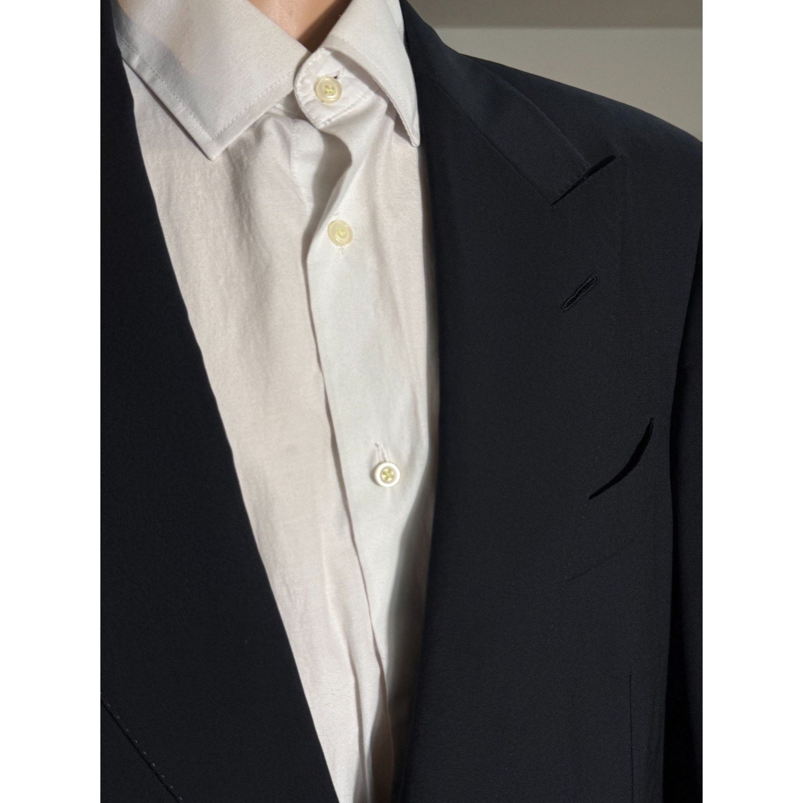 Tom Ford Tom Ford Navy Blue Wool Peak Lapel Suit Windsor 52R 42R Size 42R - 9 Thumbnail