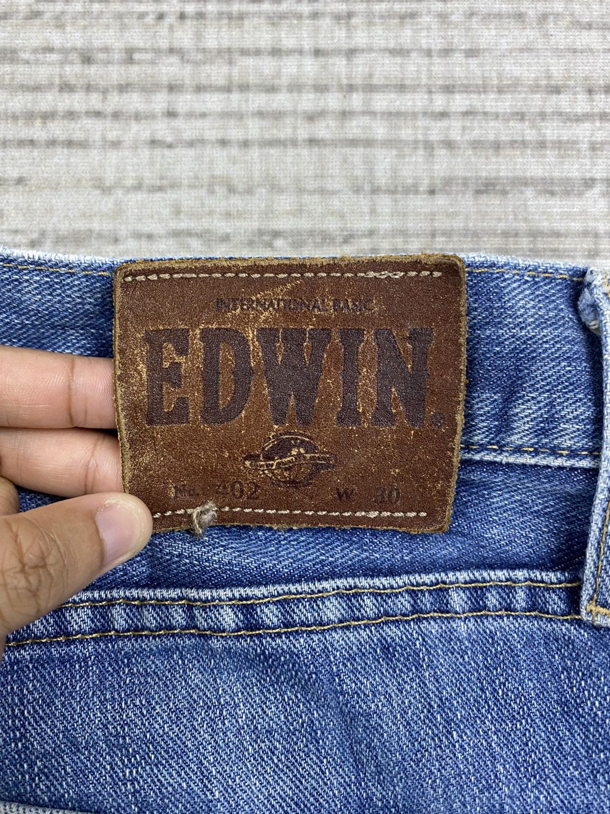 Edwin × Vintage Vintage Edwin 402 Japan Distressed Blue Denim Pants Size US 32 / EU 48 - 13 Thumbnail