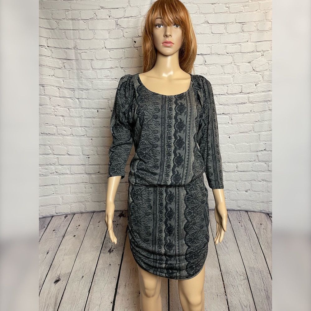 Juicy Couture Juicy Couture Lace Print Silk Blend Mini Dress Size L Size L / US 10 / IT 46 - 2 Thumbnail