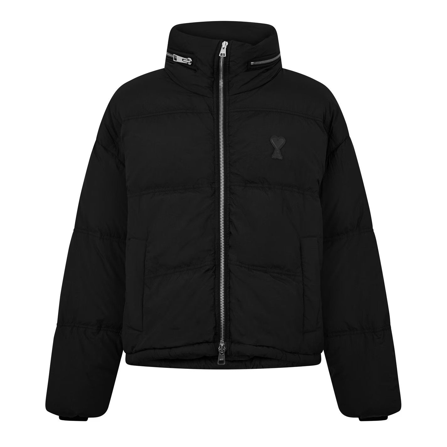 AMI o1g2r1mq0326 Water Resistant Hood Puffer Jacket in Black Size US M / EU 48-50 / 2 - 1 Thumbnail