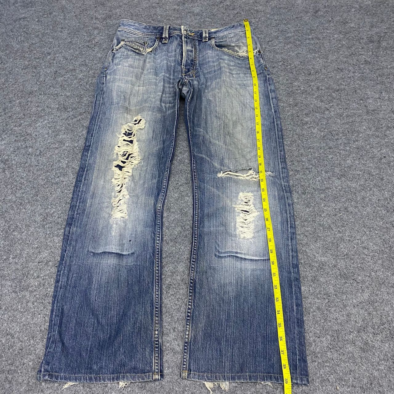 Diesel 💥Best Offer💥Vintage Diesel Industry Distressed Denim Size US 33 - 3 Thumbnail
