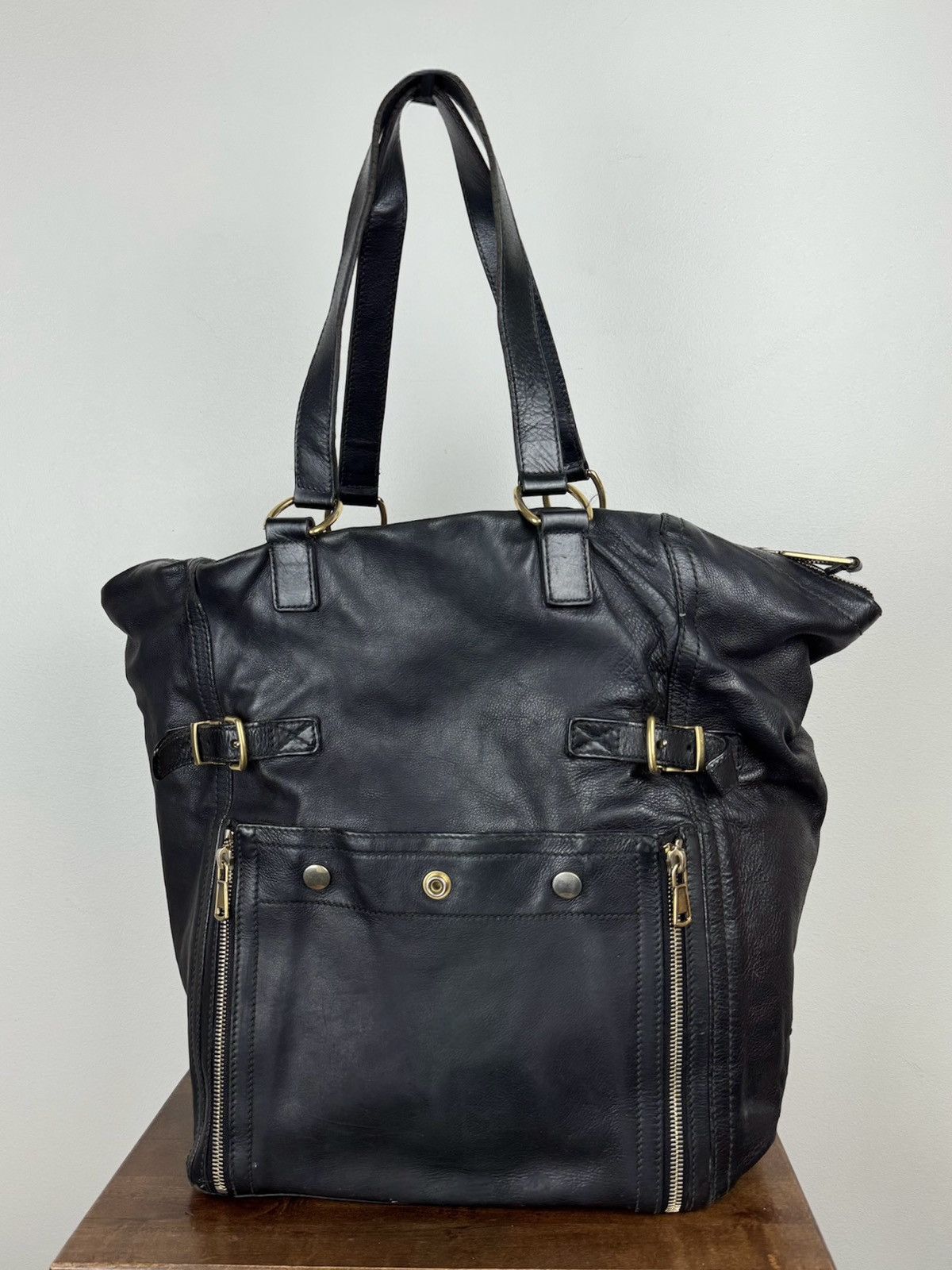 Leather × Yves Saint Laurent Leather bag Yves Saint Laurent original casual luxury item Size ONE SIZE - 1 Thumbnail
